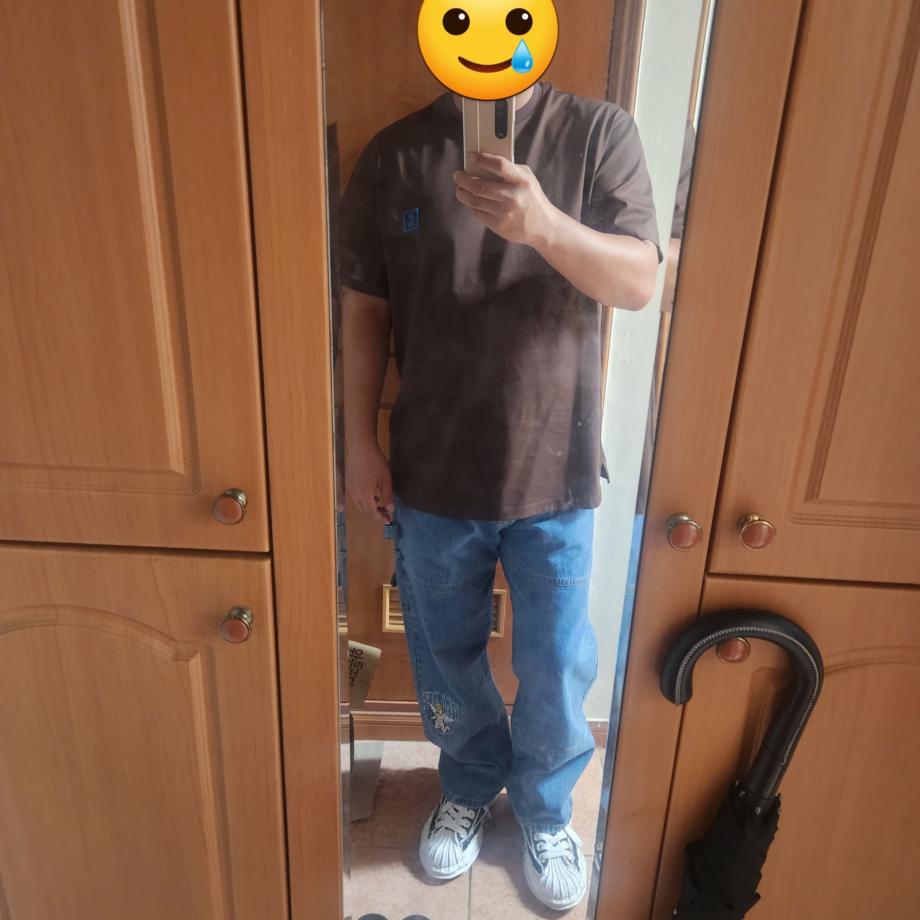 Palace Temptation Jean Stone Wash - 23SS 착용 스타일 - 2