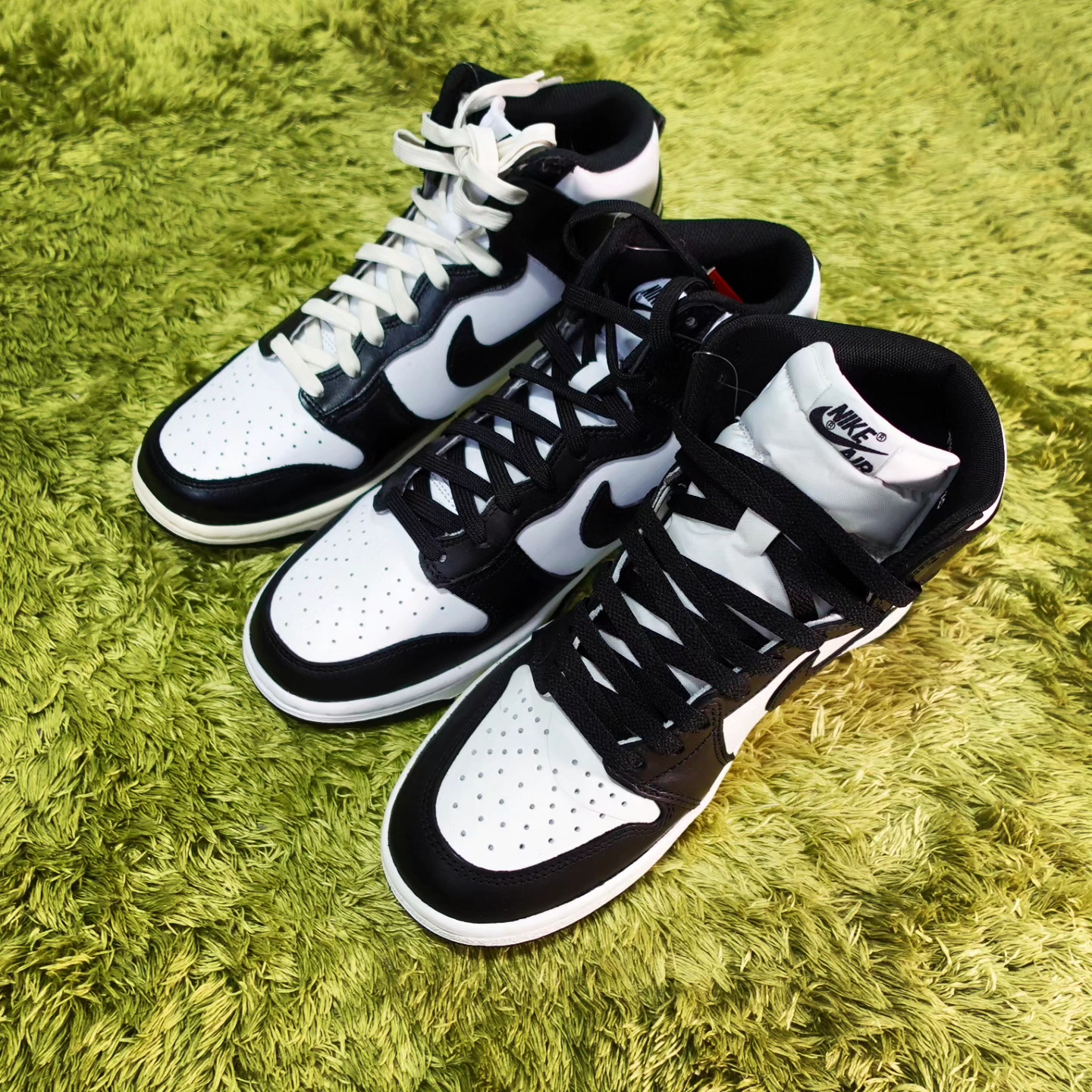 Jordan 1 High 85 Black White, Nike Dunk High Retro Championship White 착용 스타일 - 1