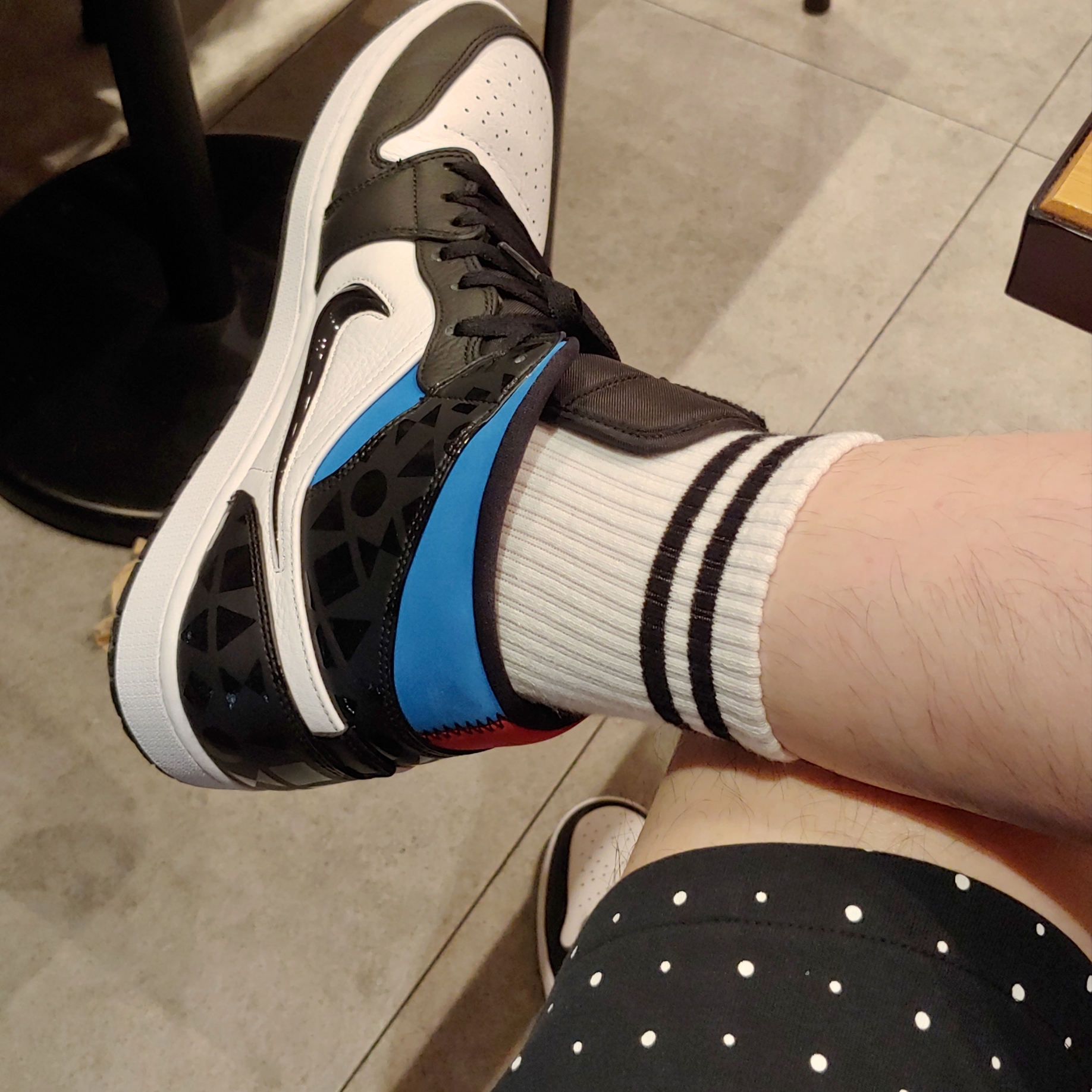 Jordan 1 Mid Quai 54 2019 착용 스타일 - 1