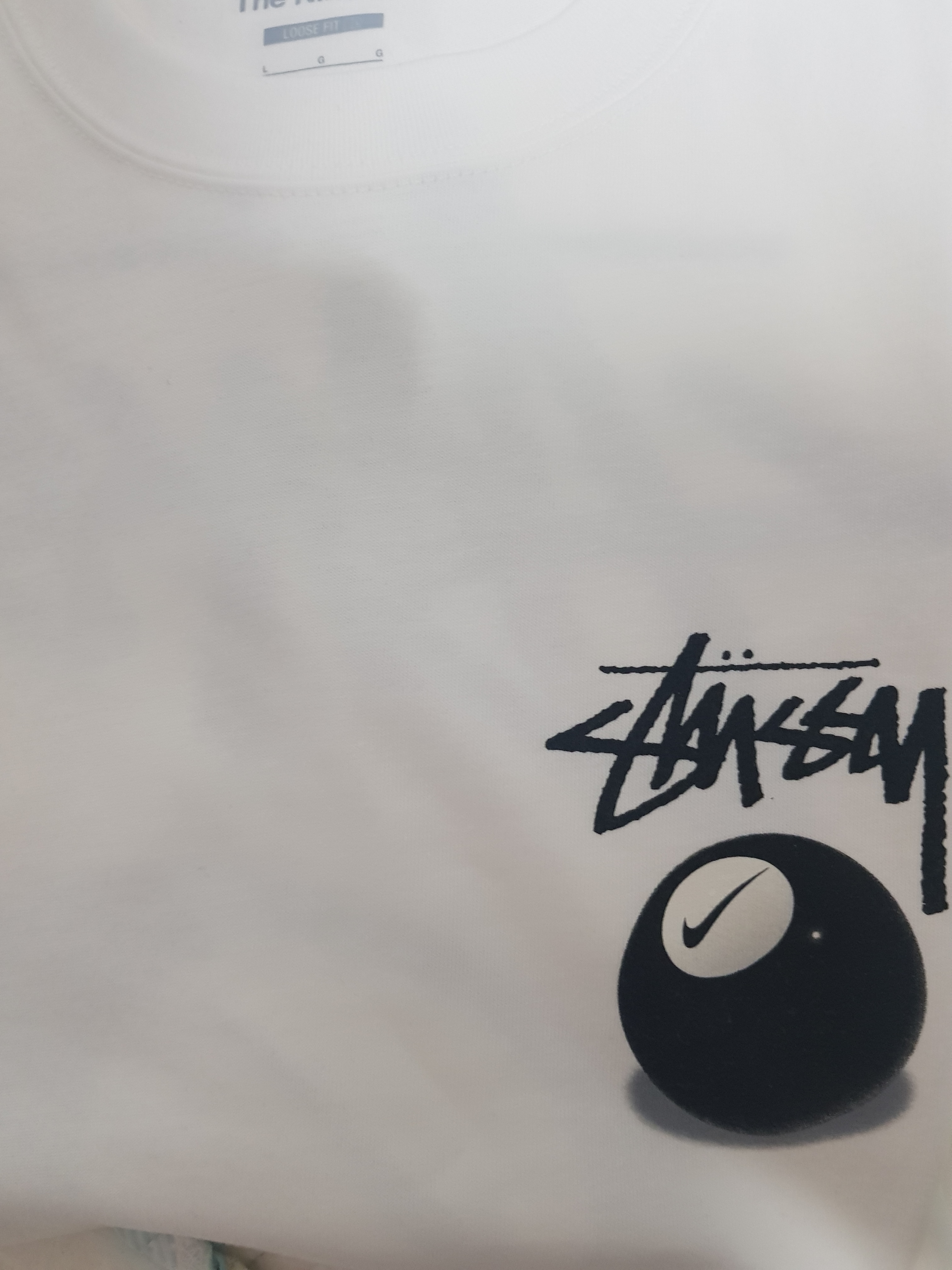 Nike x Stussy NRG FL SS 8 Ball T-Shirt White (DO9322-100) 착용 스타일