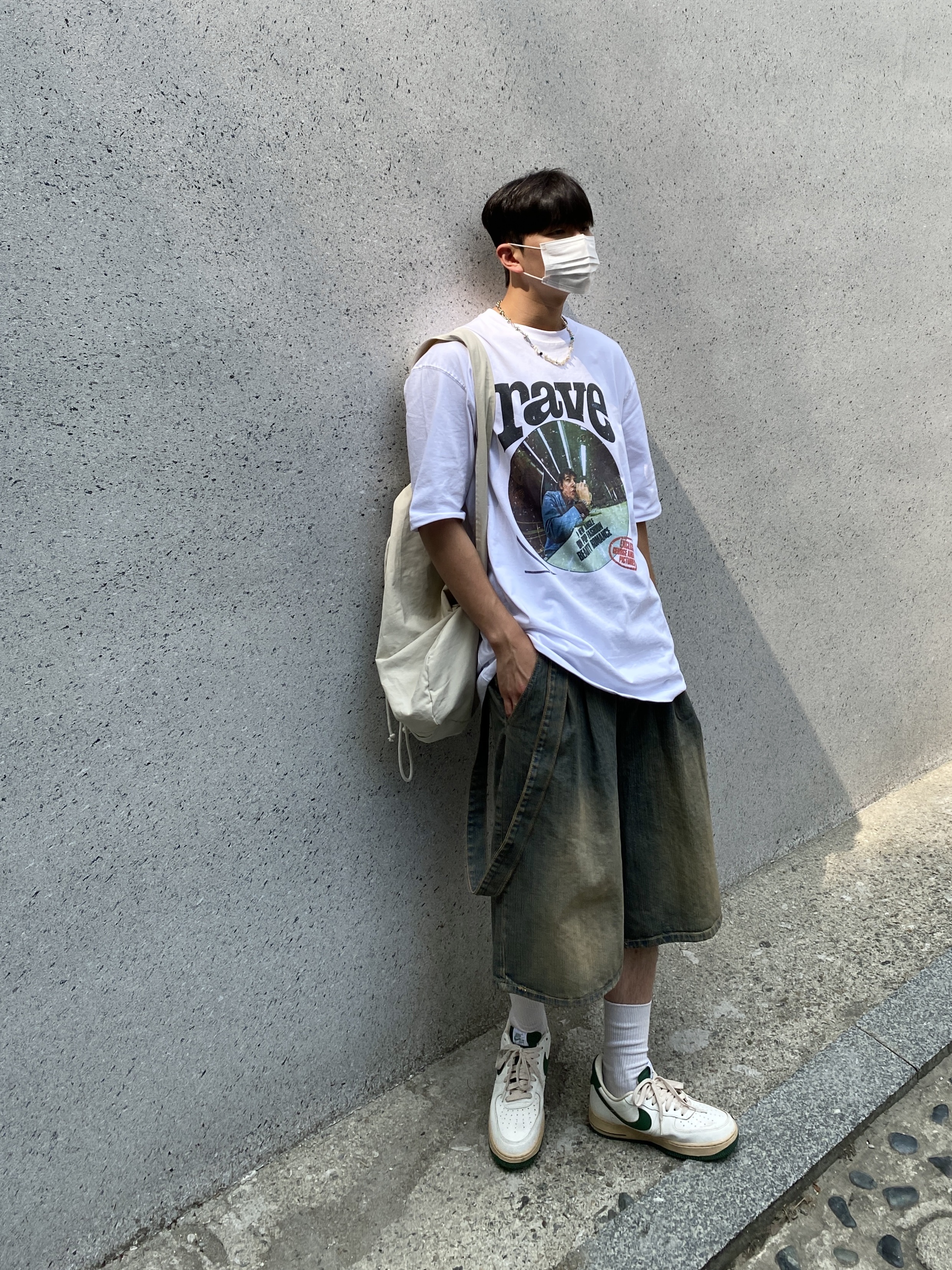 (W) Nike Air Force 1 Low Gorge Green 착용 스타일 - 3
