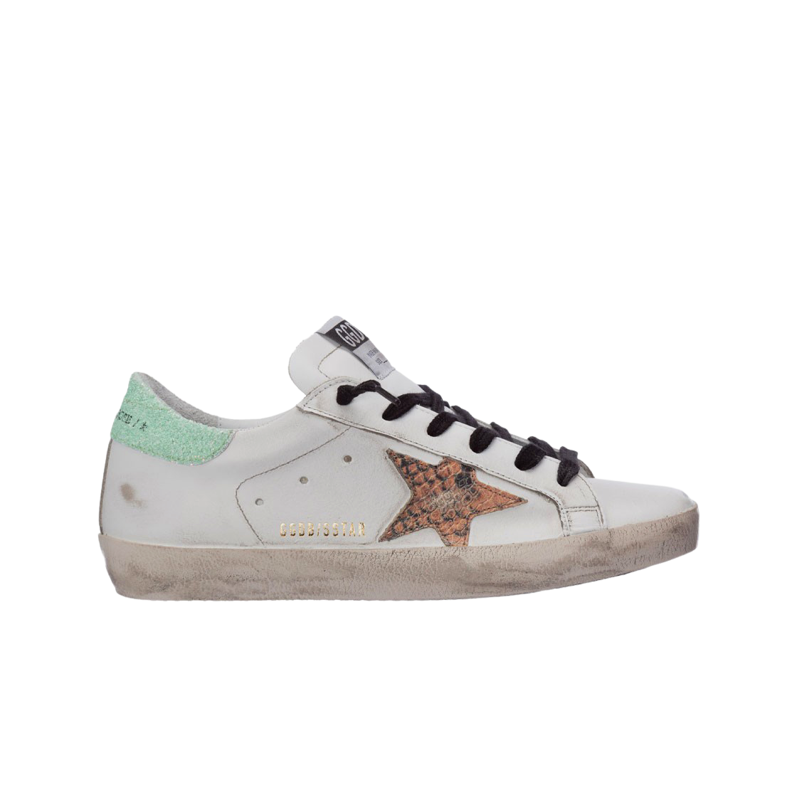 (W) 골든구스 슈퍼스타 화이트 프린티드 오렌지((W) Golden Goose Superstar White Printed Orange) - 1