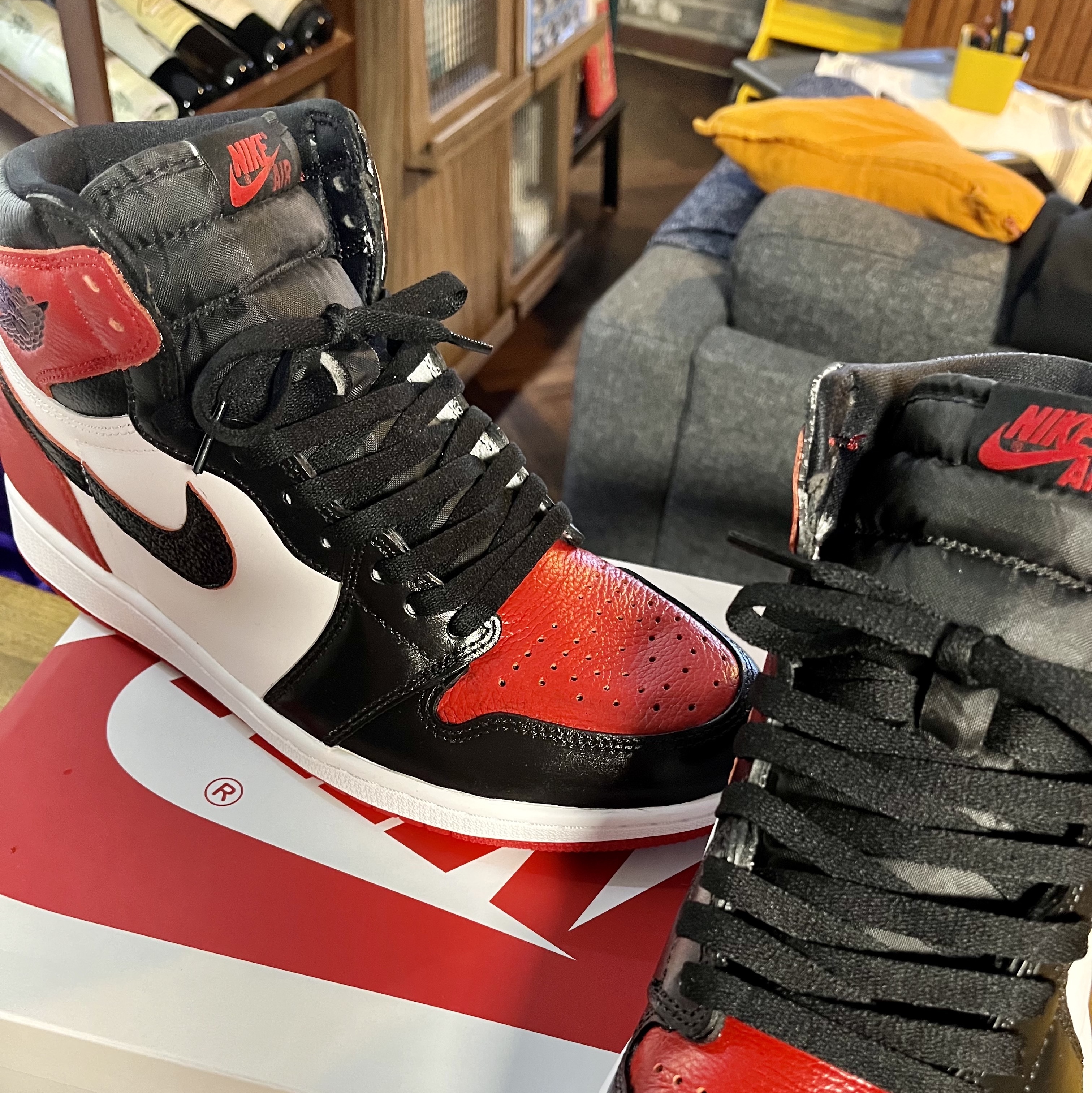 Jordan 1 Retro High OG Heritage, Jordan 1 Retro High OG Bred Toe 착용 스타일