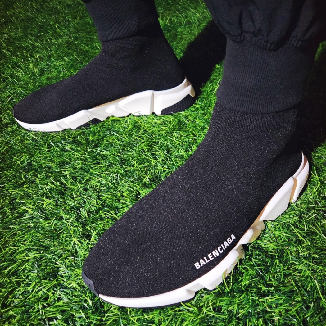 Balenciaga Speed Trainer Black White 2020 착용 스타일 - 5