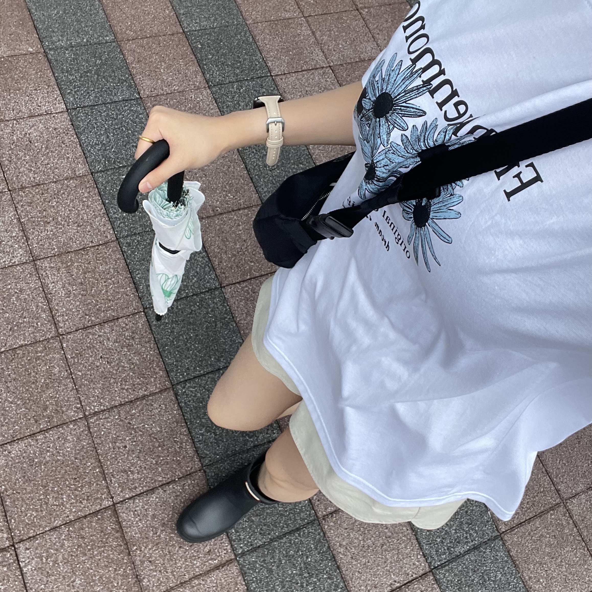 (W) Hunter Original Short Rain Boots Black 착용 스타일