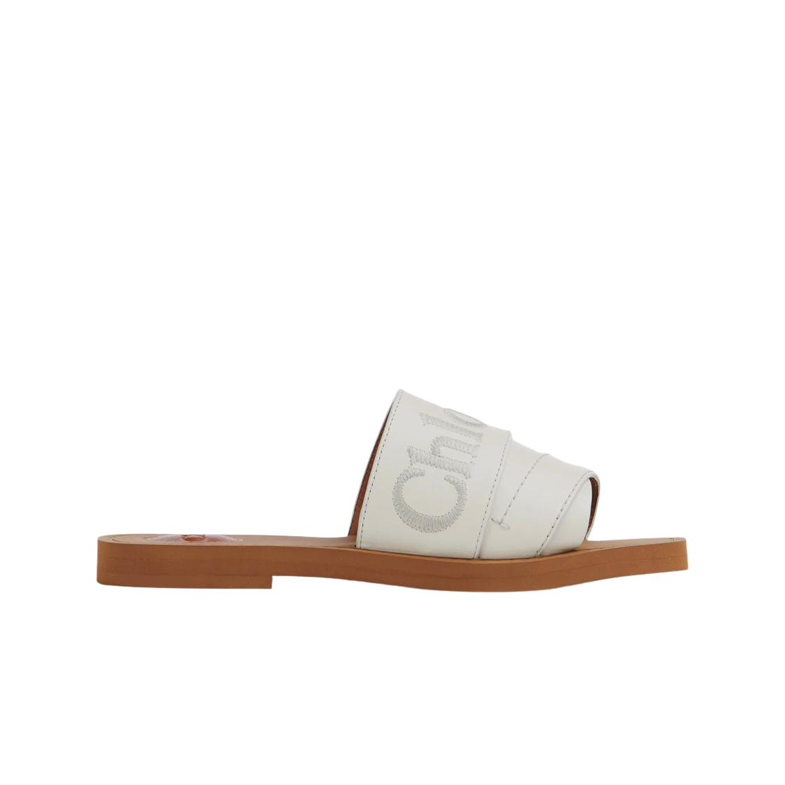(W) 끌로에 우디 플랫 뮬 화이트((W) Chloe Woody Flat Mule White)