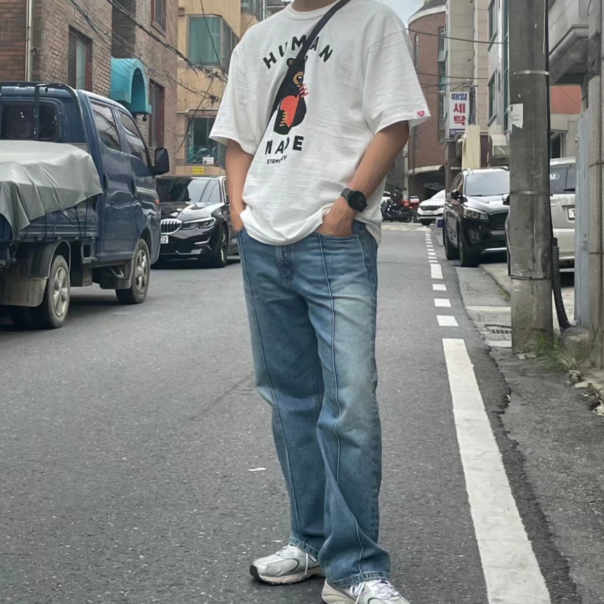 Human Made Graphic T-Shirt #13 White 착용 스타일 - 3