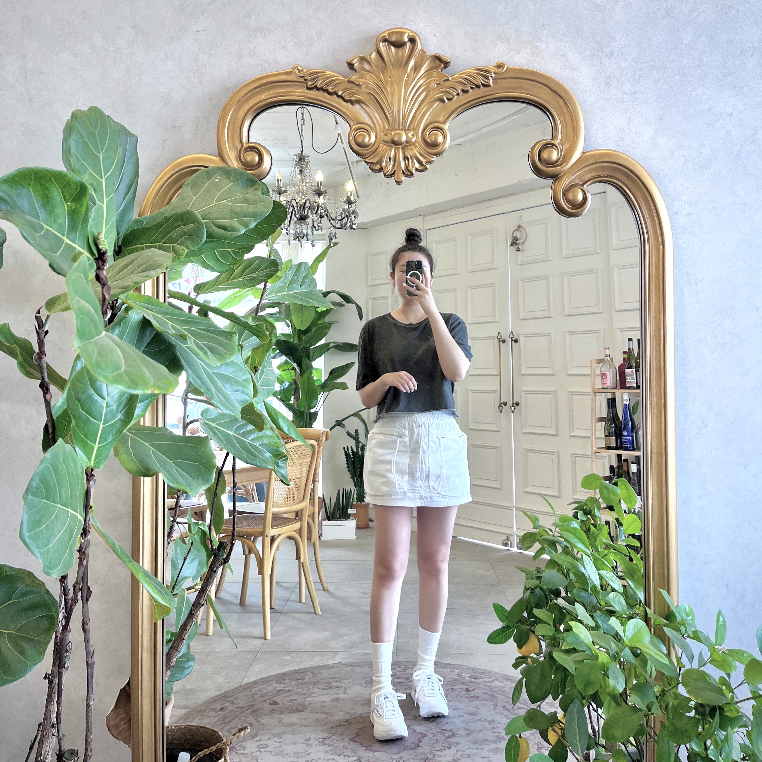 Salomon x Comme des Garcons SR90 White 착용 스타일