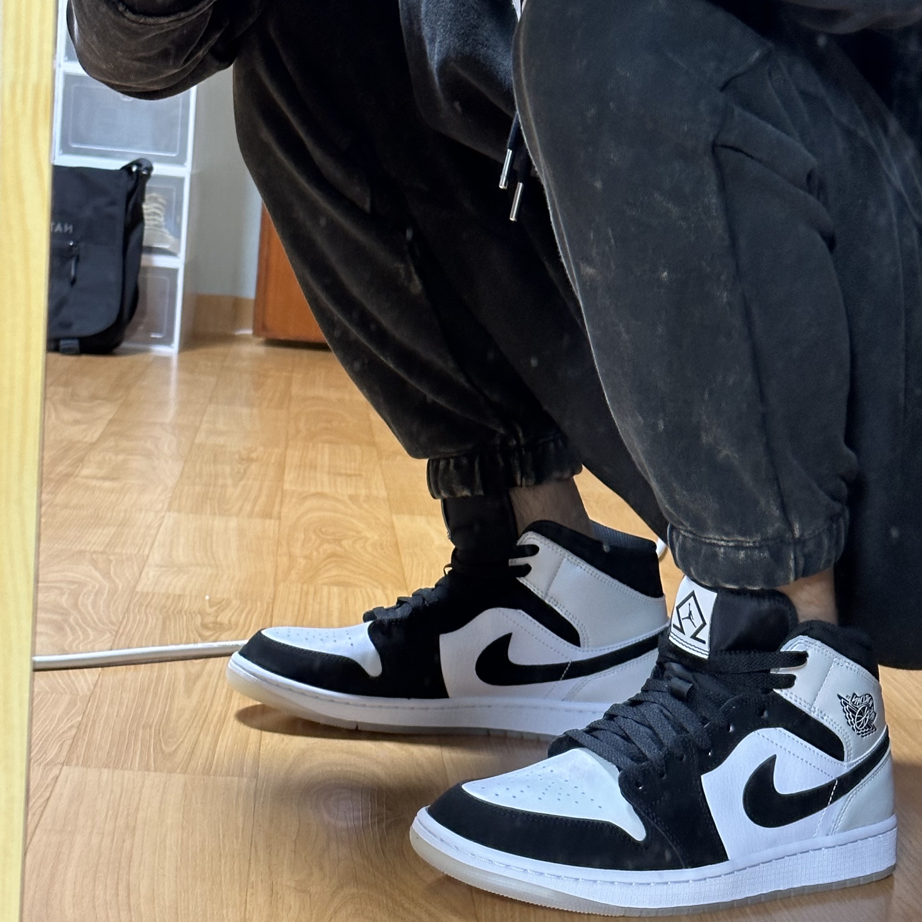Jordan 1 Mid SE Diamond 착용 스타일 - 1