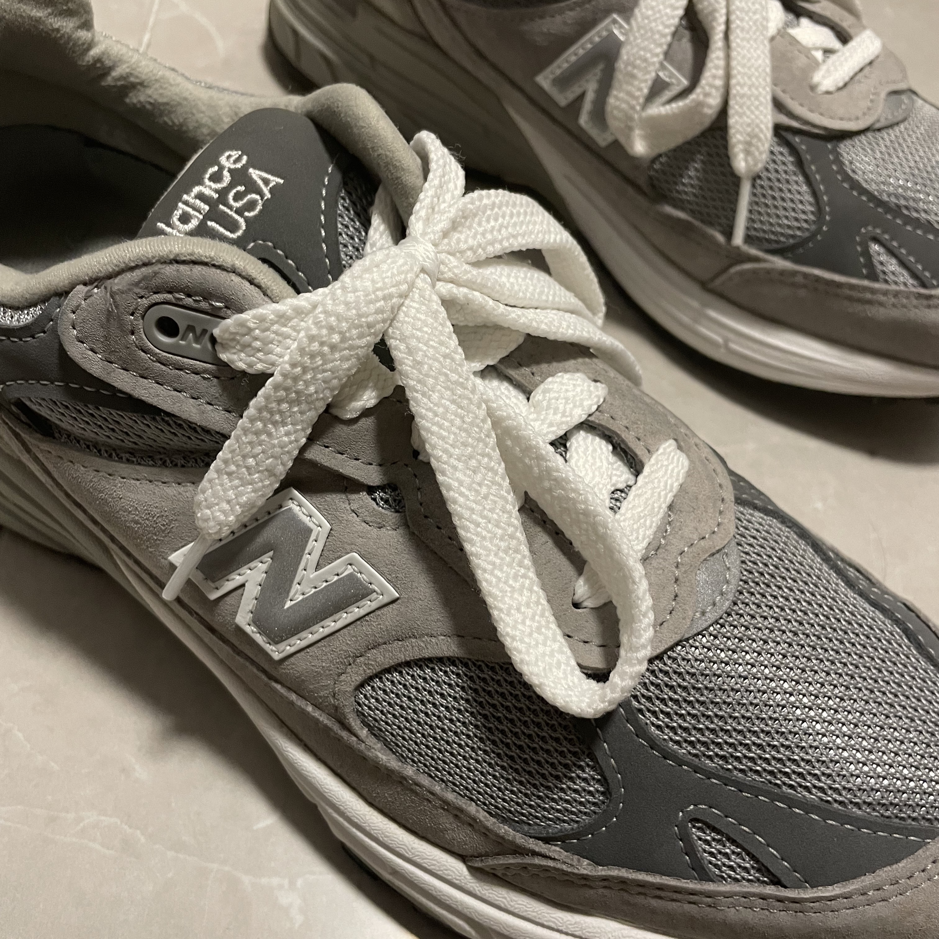New Balance 993 Made in USA Grey - D Standard 착용 스타일 - 2