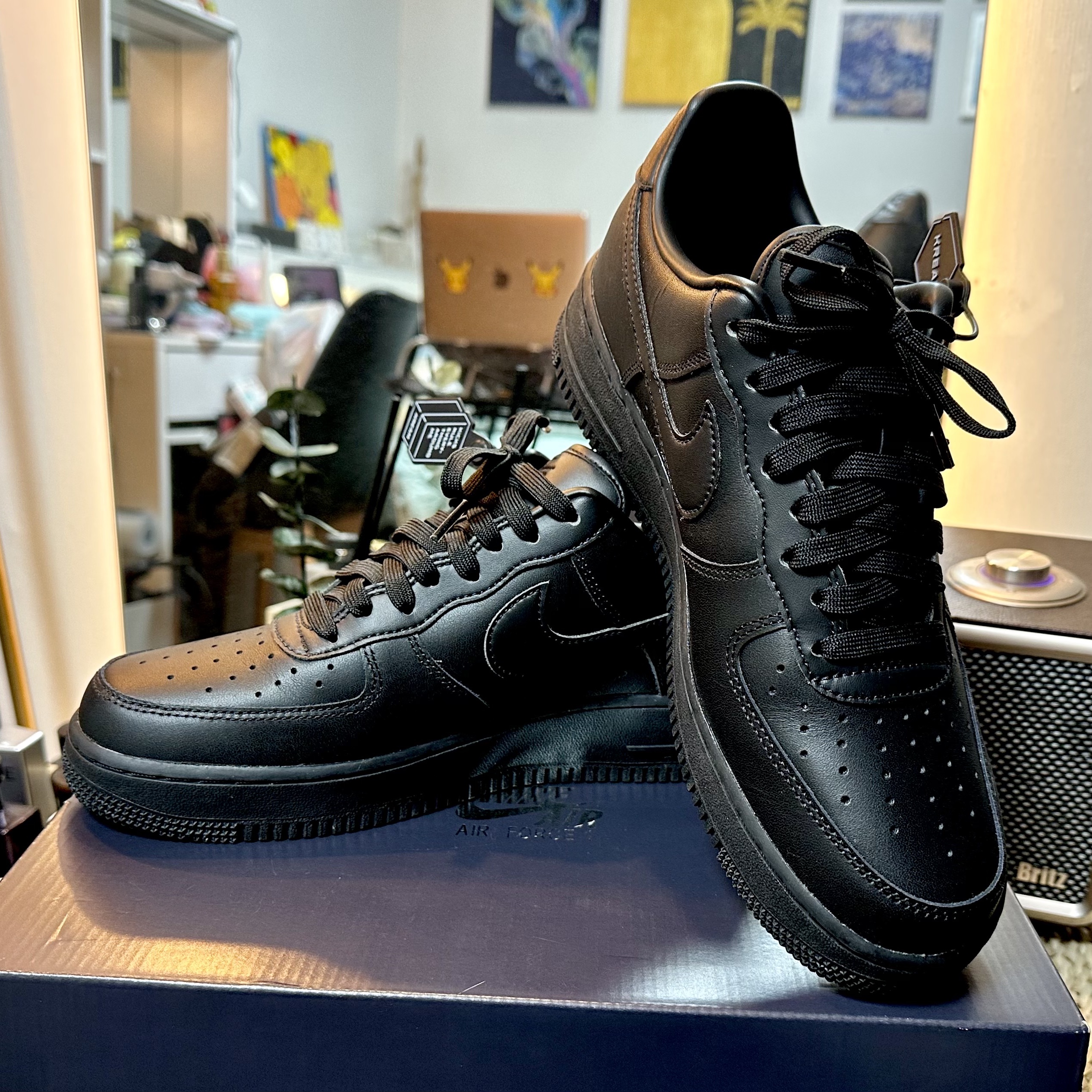 Nike Air Force 1 '07 Fresh Black 착용 스타일