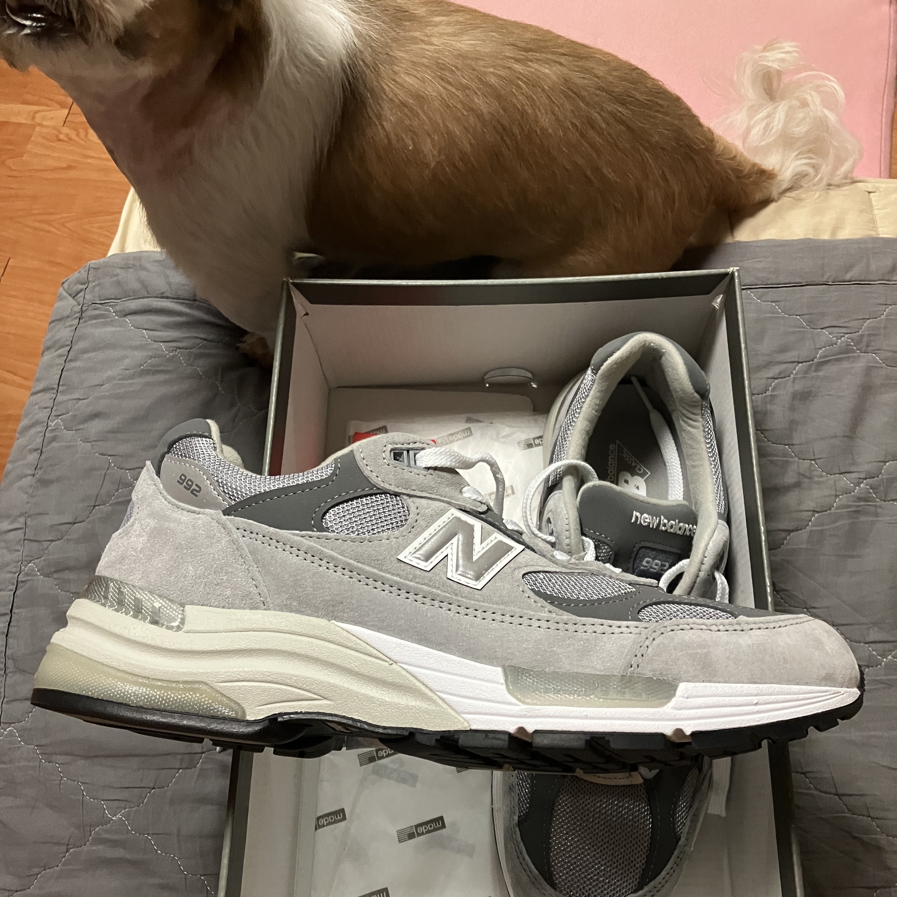 New Balance 992 Made in USA Grey - D Standard 착용 스타일