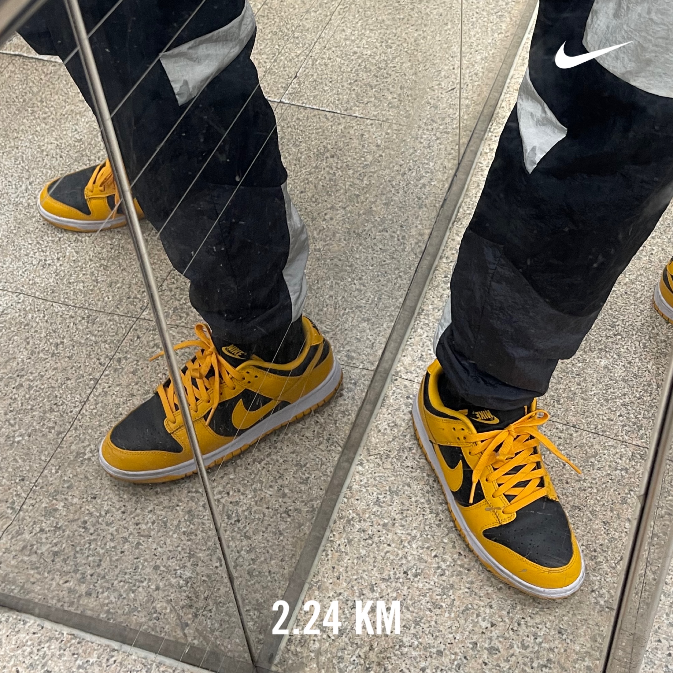 Nike Dunk Low Retro Championship Goldenrod 착용 스타일