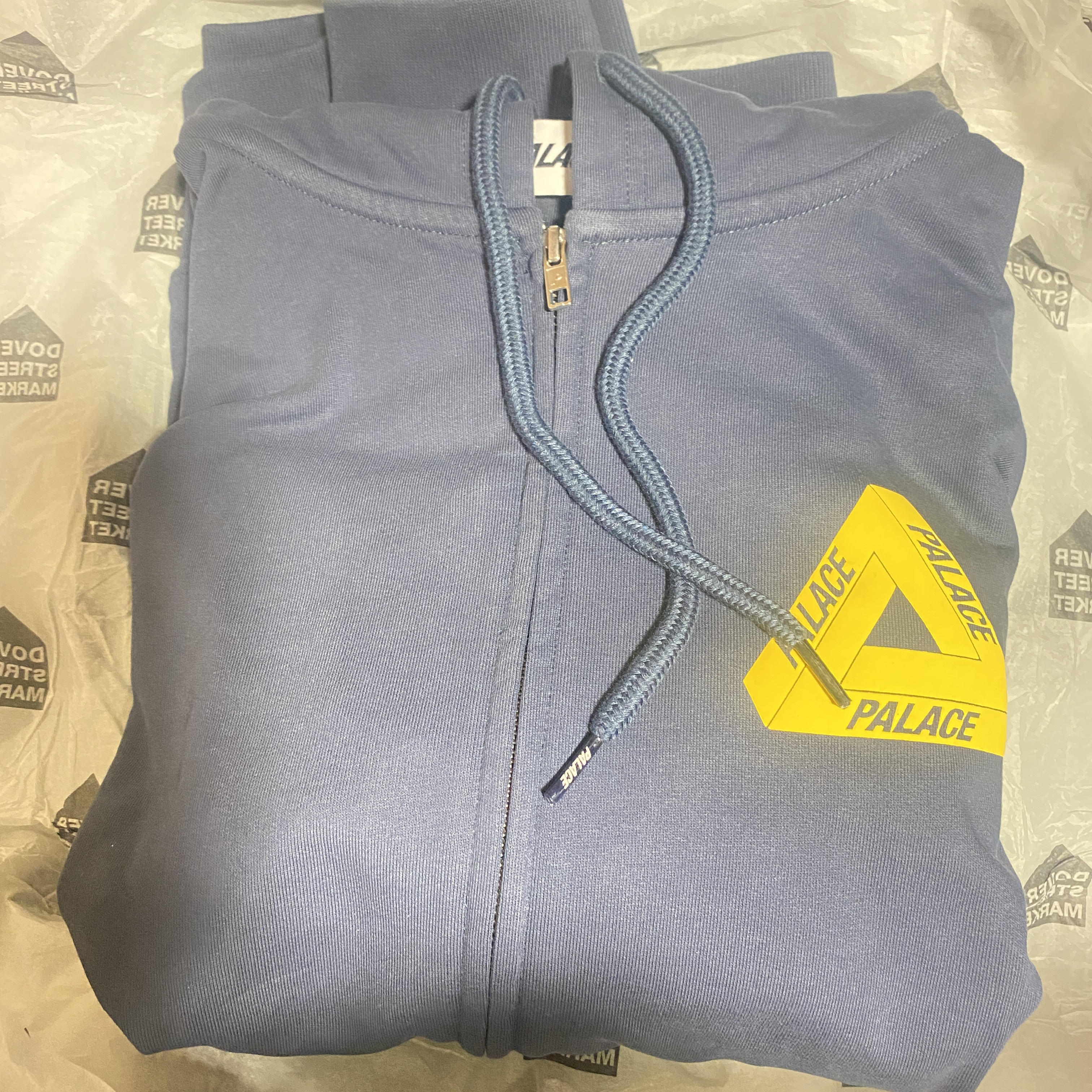 Palace Tri-Puff Print Zip Hood Navy - 23SS 착용 스타일