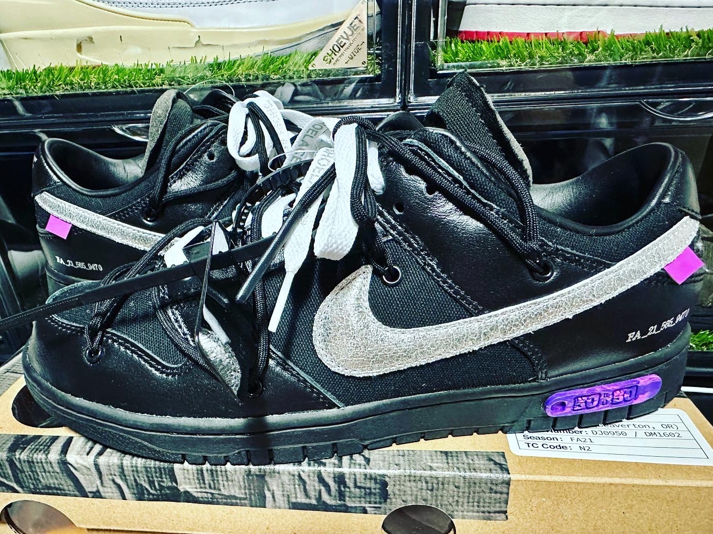 Nike x Off-White Dunk Low The 50 - Lot 50 착용 스타일 - 5