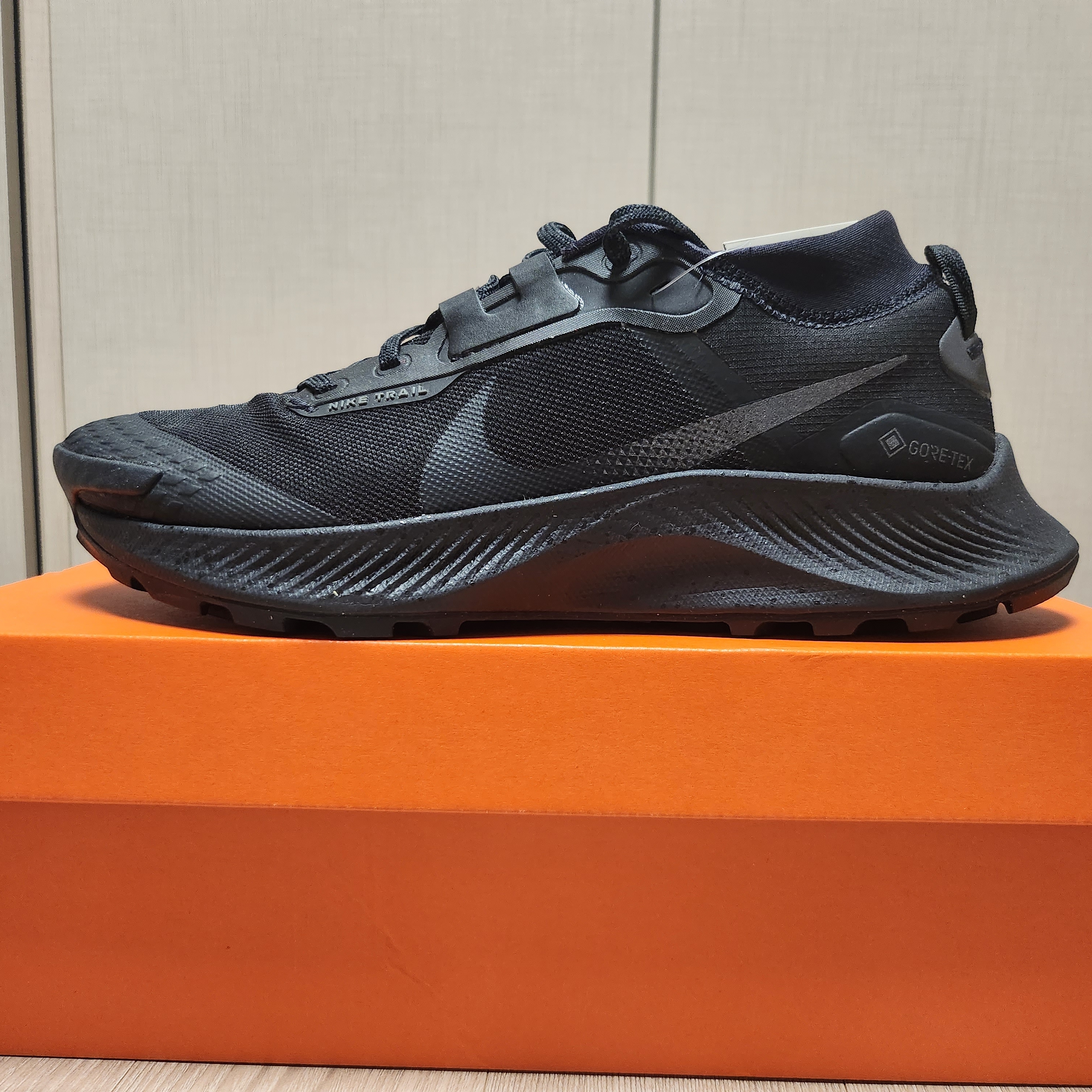 Nike Pegasus Trail 3 Gore-Tex Black Dark Smoke Grey 착용 스타일 - 1