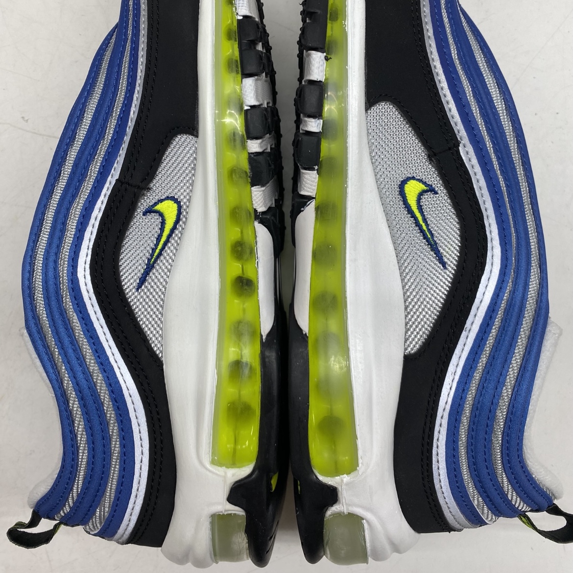 Nike Air Max 97 OG Atlantic Blue and Voltage Yellow 착용 스타일