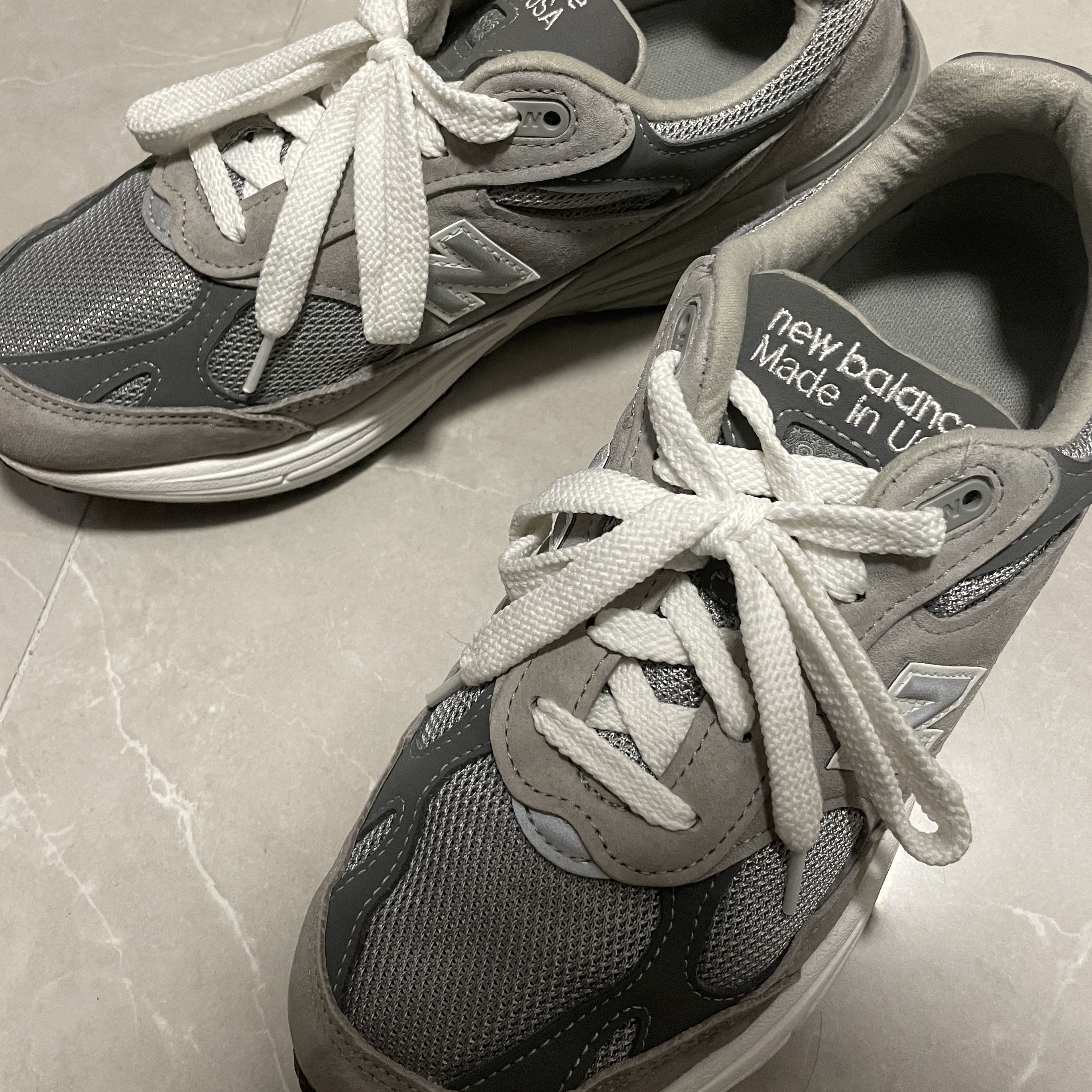 New Balance 993 Made in USA Grey - D Standard 착용 스타일 - 1