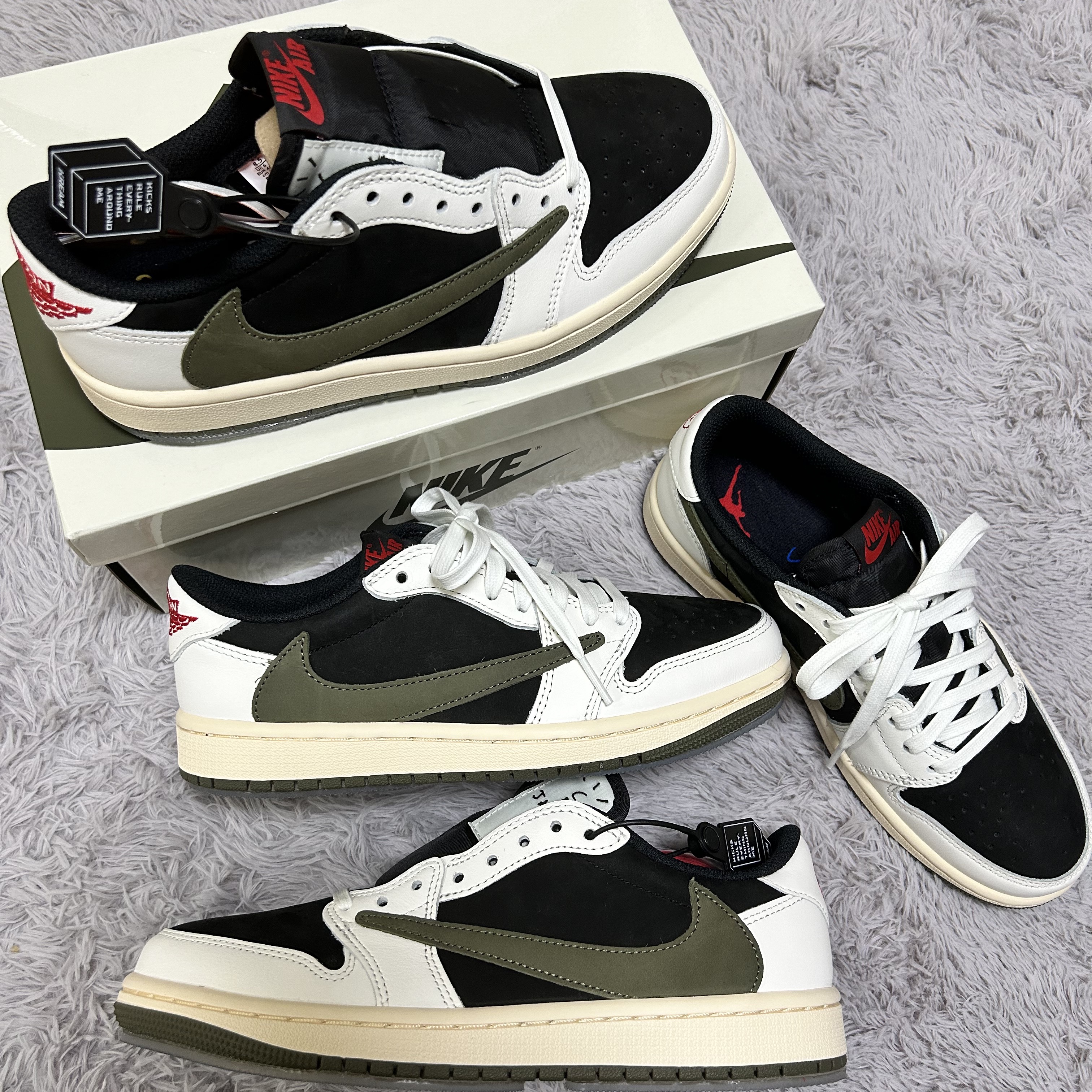 (W) Jordan 1 x Travis Scott Retro Low OG SP Medium Olive 착용 스타일