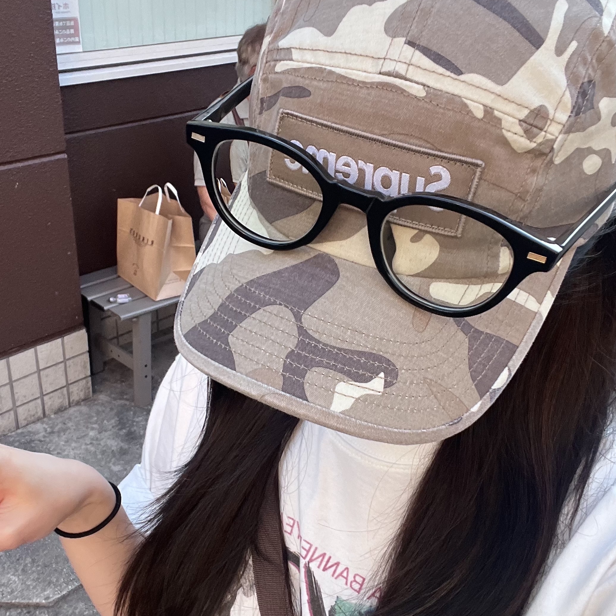 Supreme Military Camp Cap Stone Camo - 23SS 착용 스타일 - 2