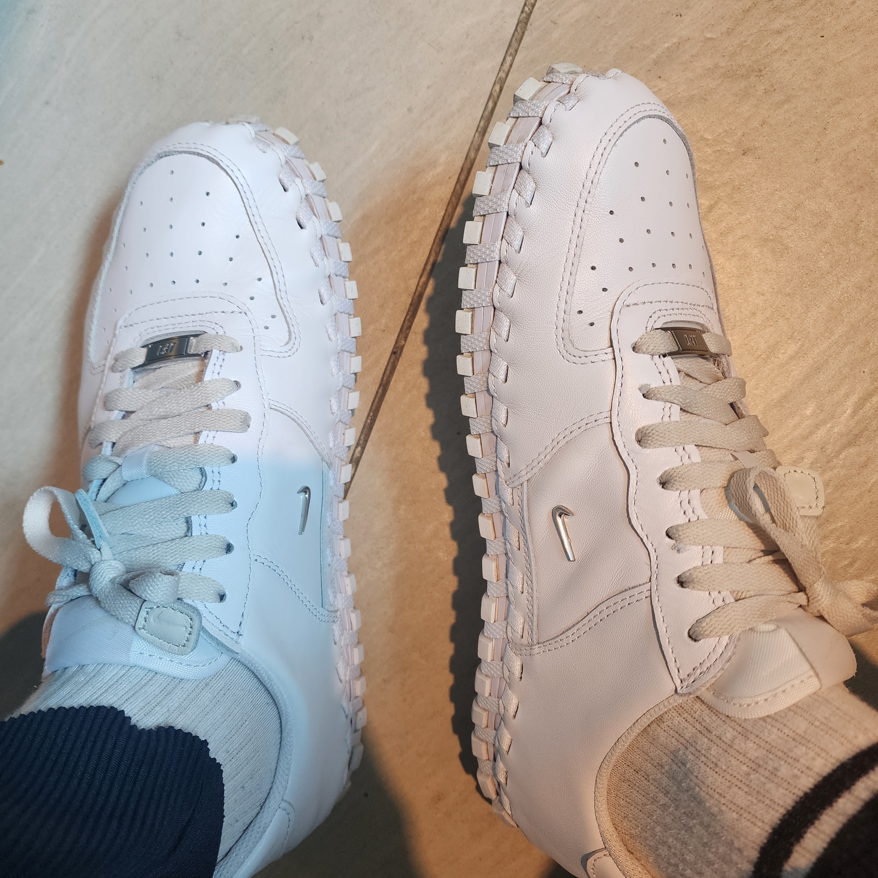 Nike x Jacquemus J Force 1 Low LX SP White 착용 스타일