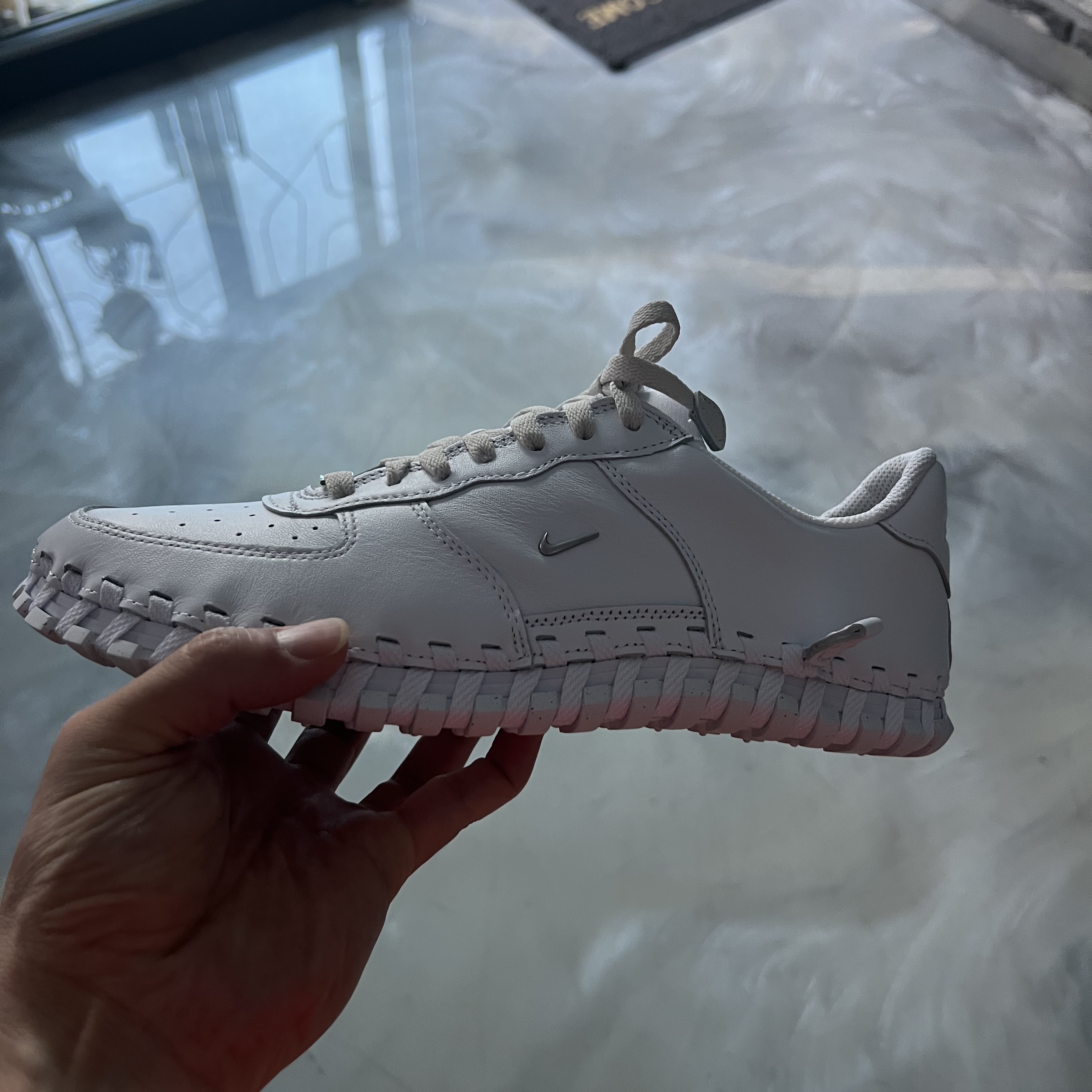 Nike x Jacquemus J Force 1 Low LX SP White 착용 스타일