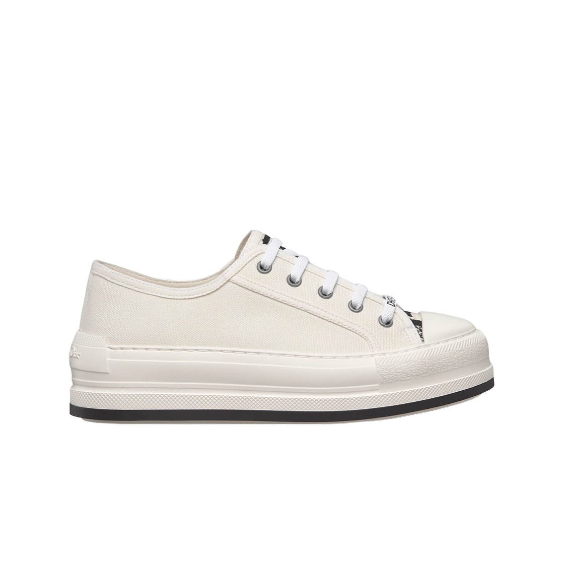 (W) Dior Walk'N'Dior Platform Sneakers Embroidered Cotton White 상세 이미지 1