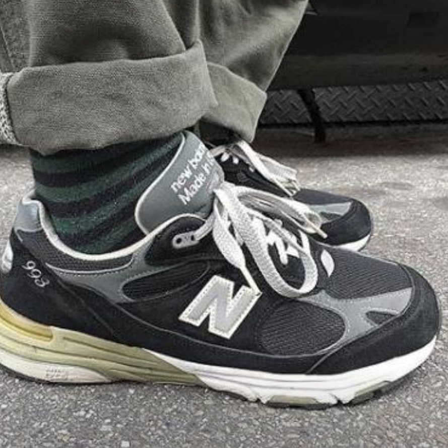 New Balance 993 Made in USA Black - D Standard 착용 스타일