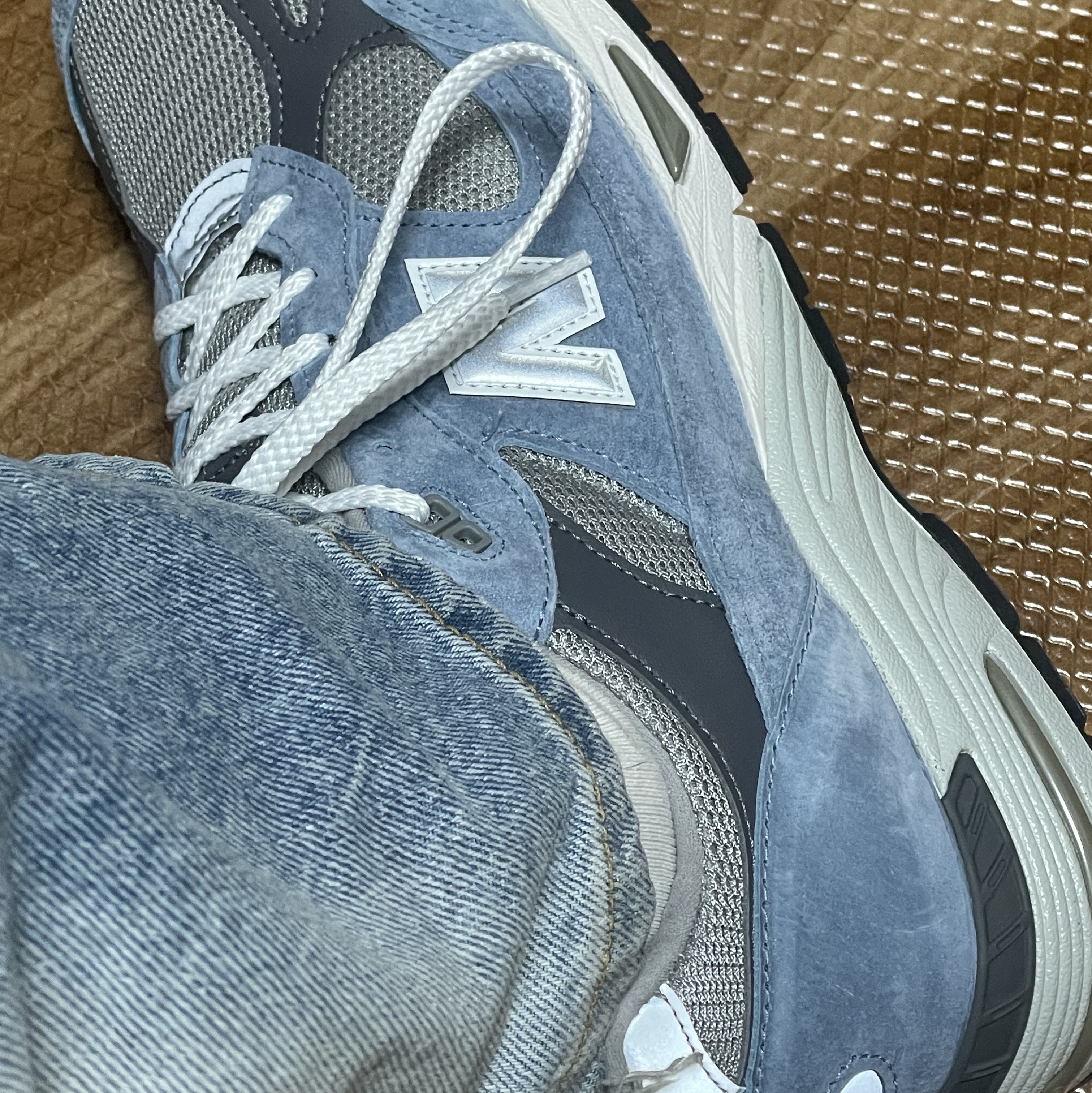New Balance 991 Made in UK Dusty Blue 착용 스타일