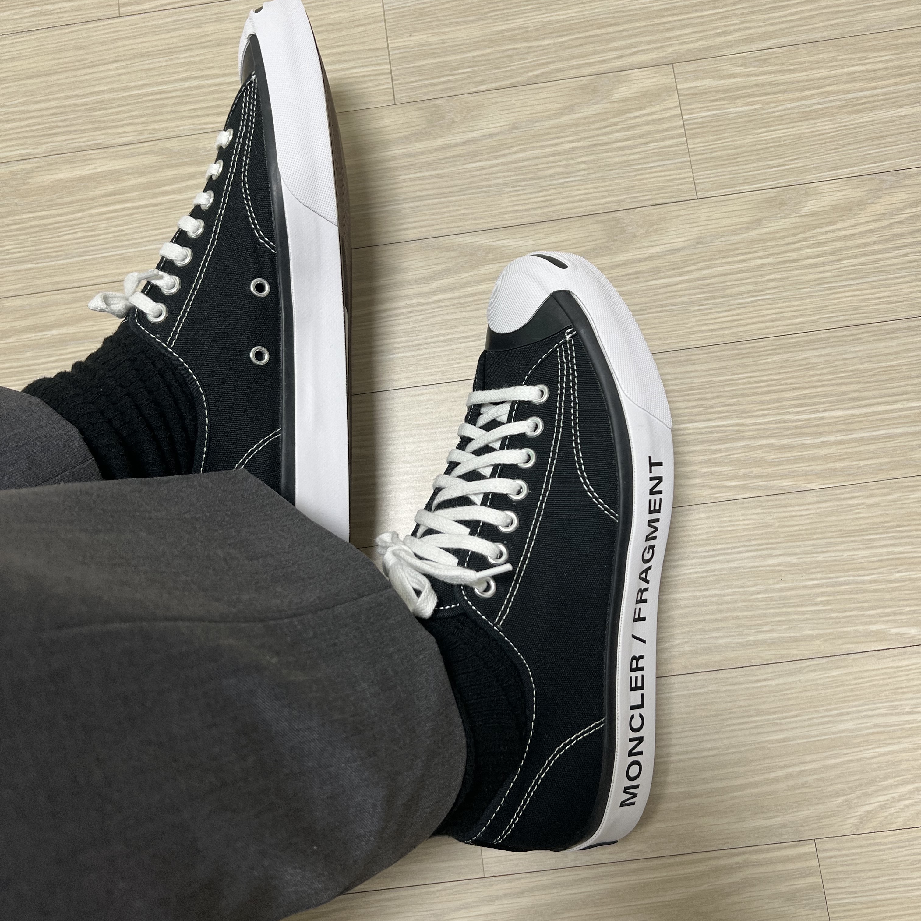 Converse x Moncler x Fragment Jack Purcell Fraylor II Black 착용 스타일