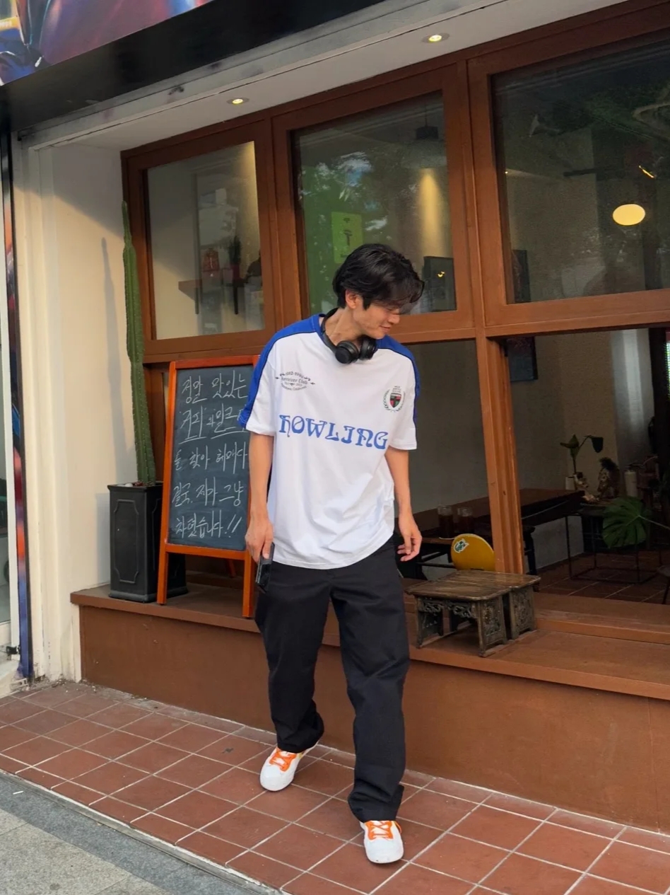 Nike x Sacai Blazer Low Magma Orange 착용 스타일 - 1