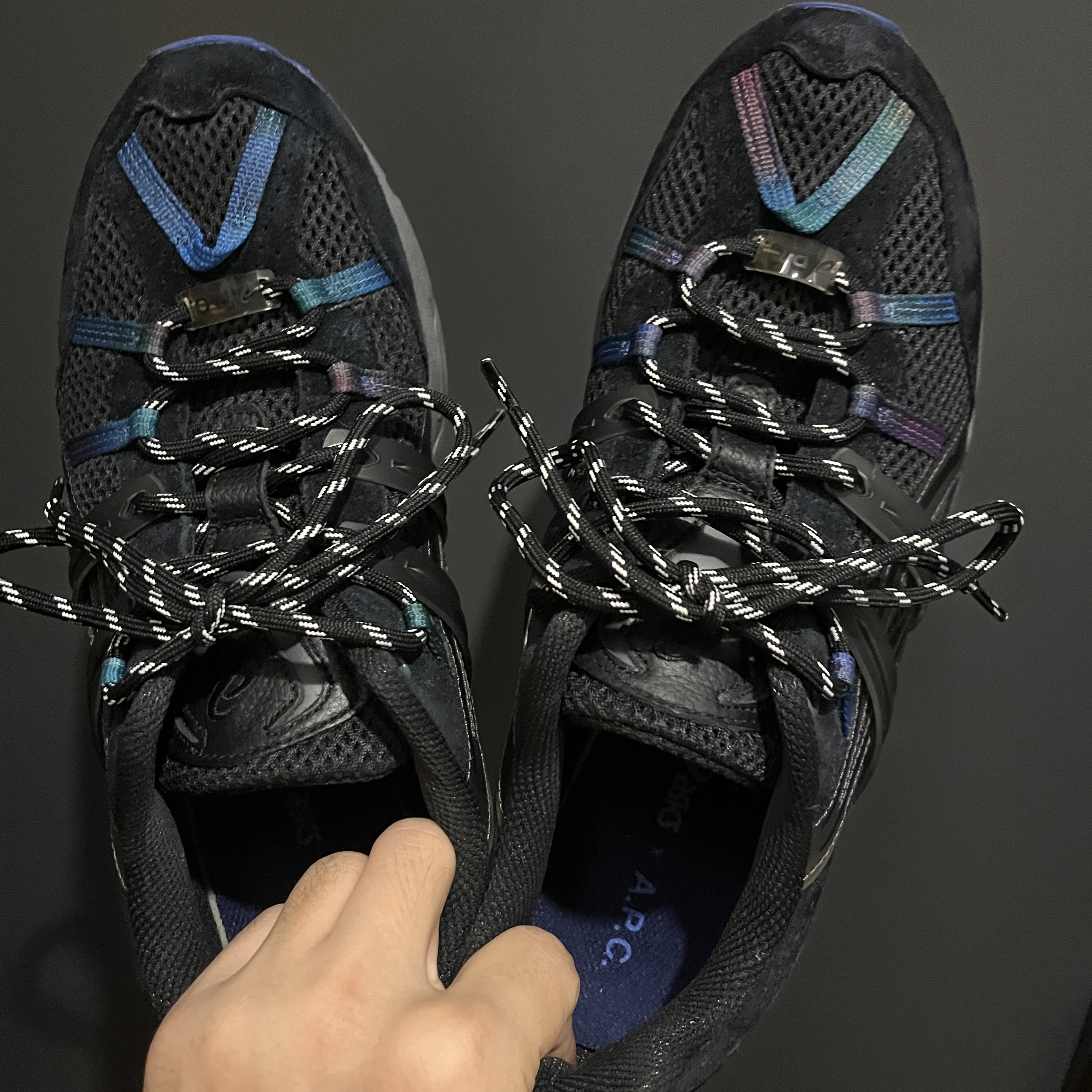 Asics x A.P.C. Gel-Sonoma 15-50 Black 착용 스타일