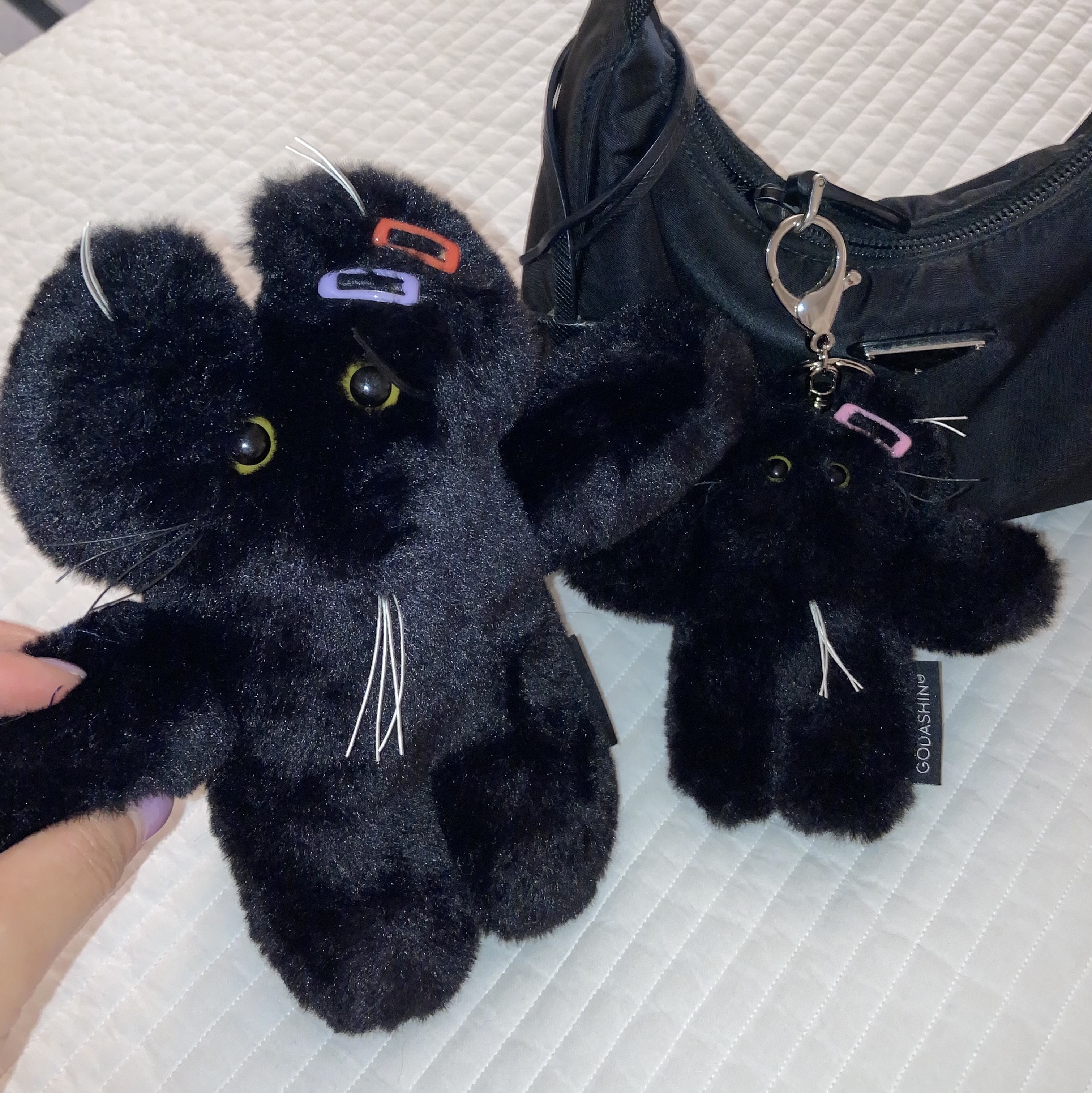 Godashin Cats Keyring Black, Godashin Big Cats Keyring Black 착용 스타일