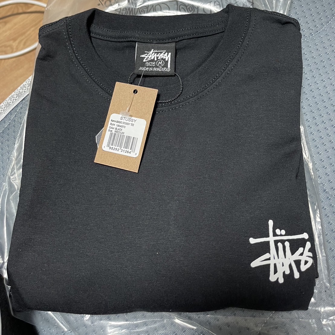 Stussy Basic Stussy T-Shirt Black 2023 착용 스타일
