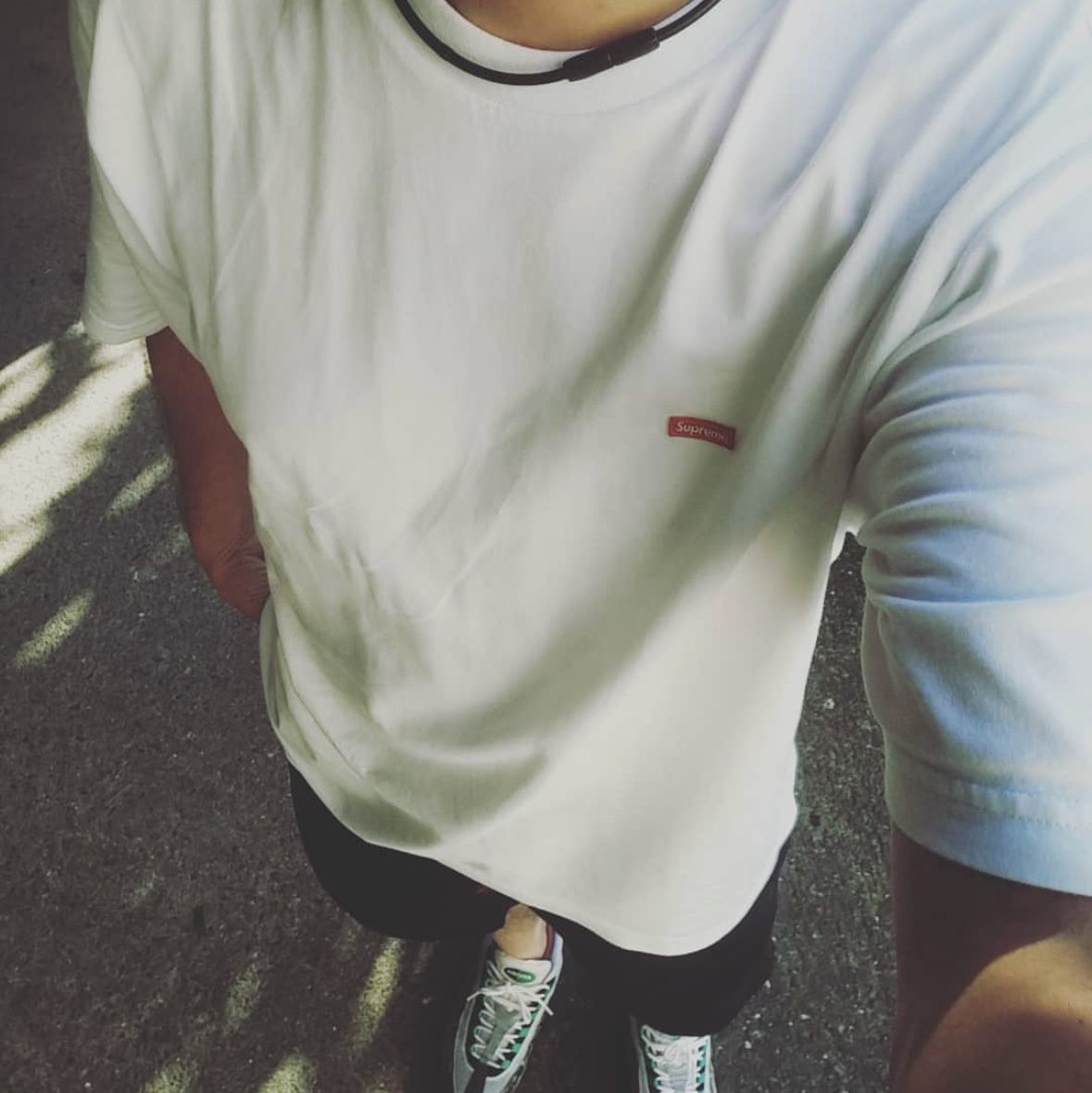 Supreme Small Box T-Shirt White 착용 스타일