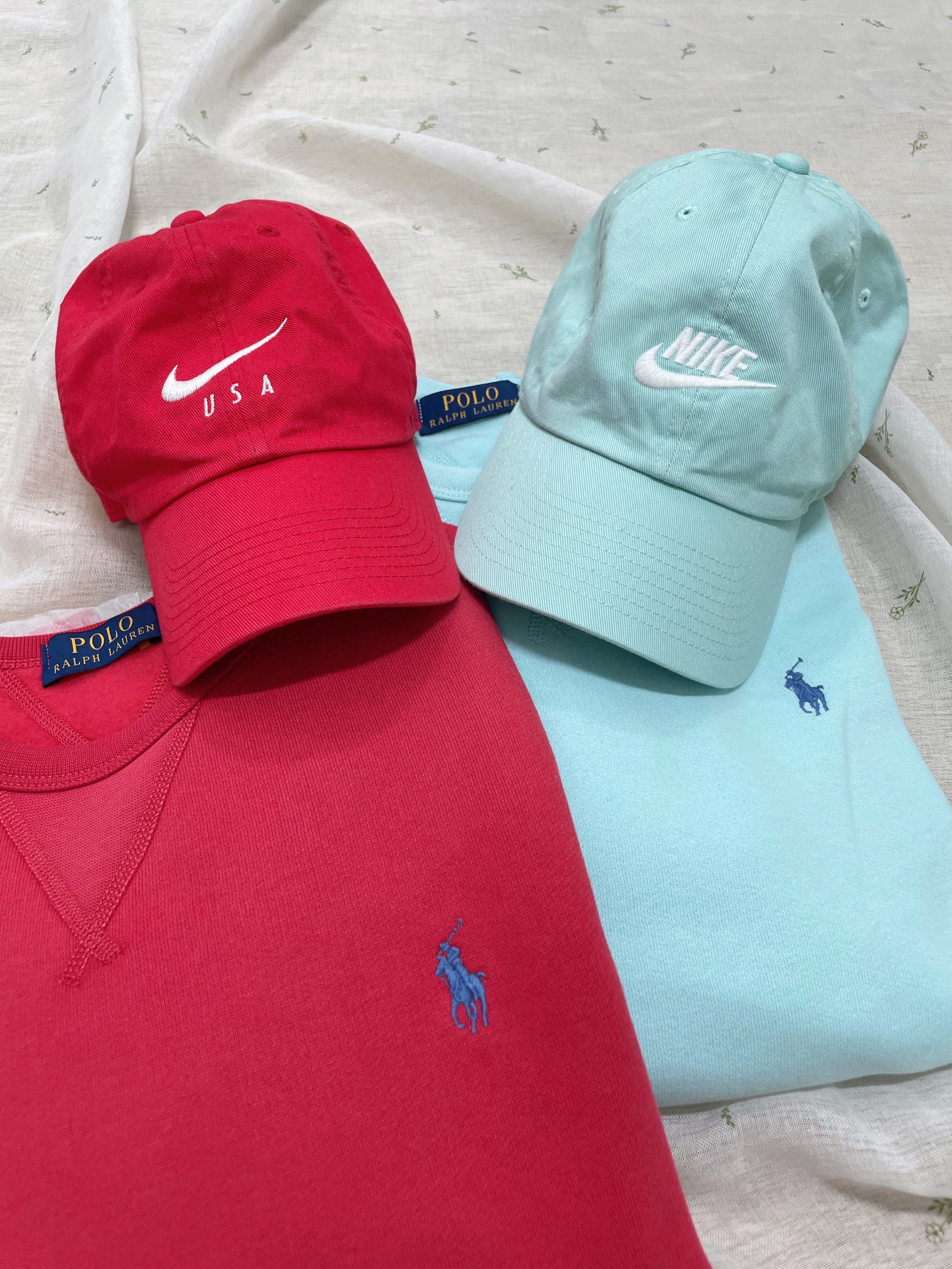 Nike Heritage 86 Futura Washed Cap Light Dew, (Kids) Essentials The Core Collection Sweatshorts Light Oatmeal 착용 스타일 - 1