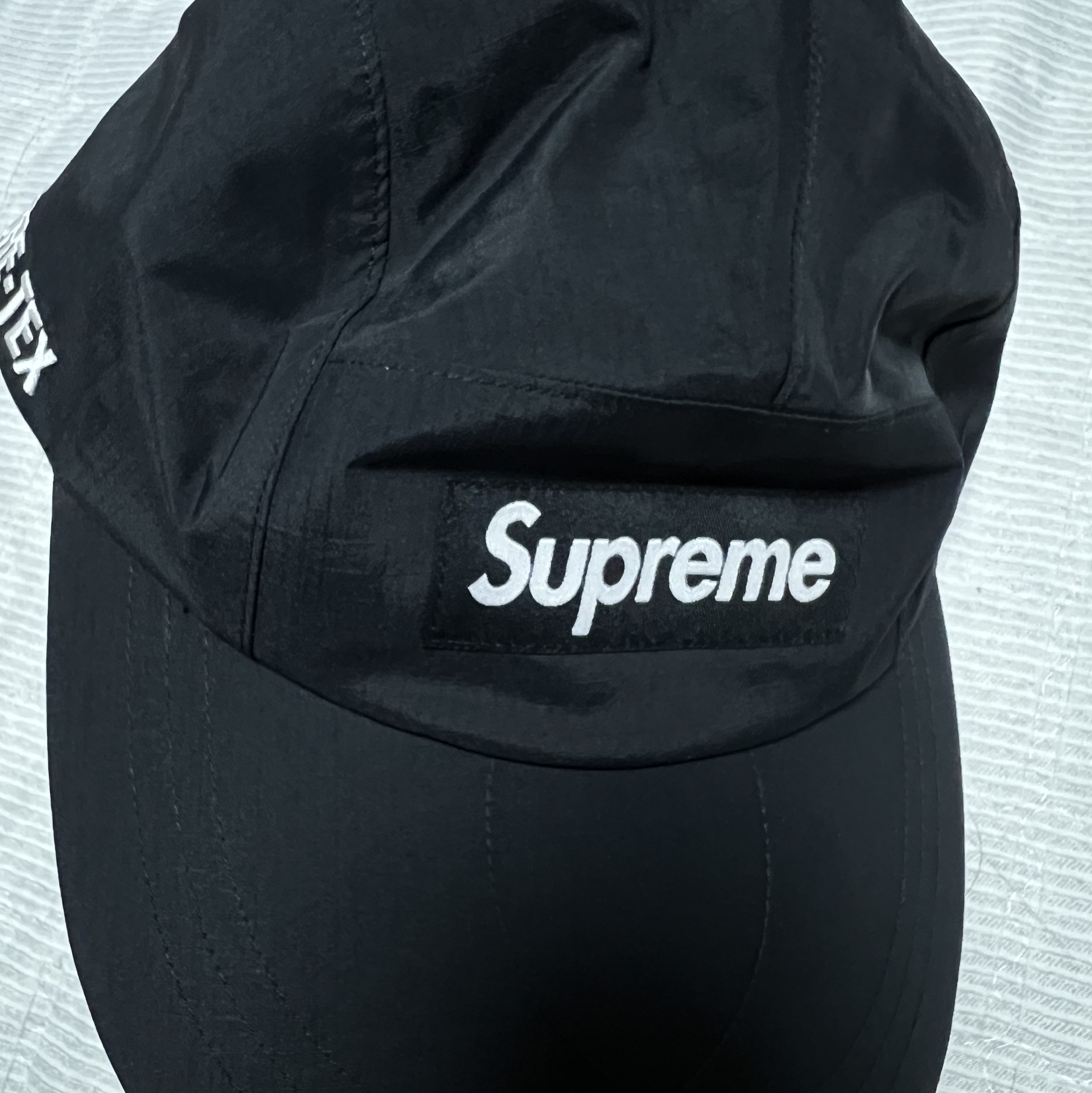 Supreme Gore-Tex Paclite Long Bill Camp Cap Black - 23SS 착용 스타일