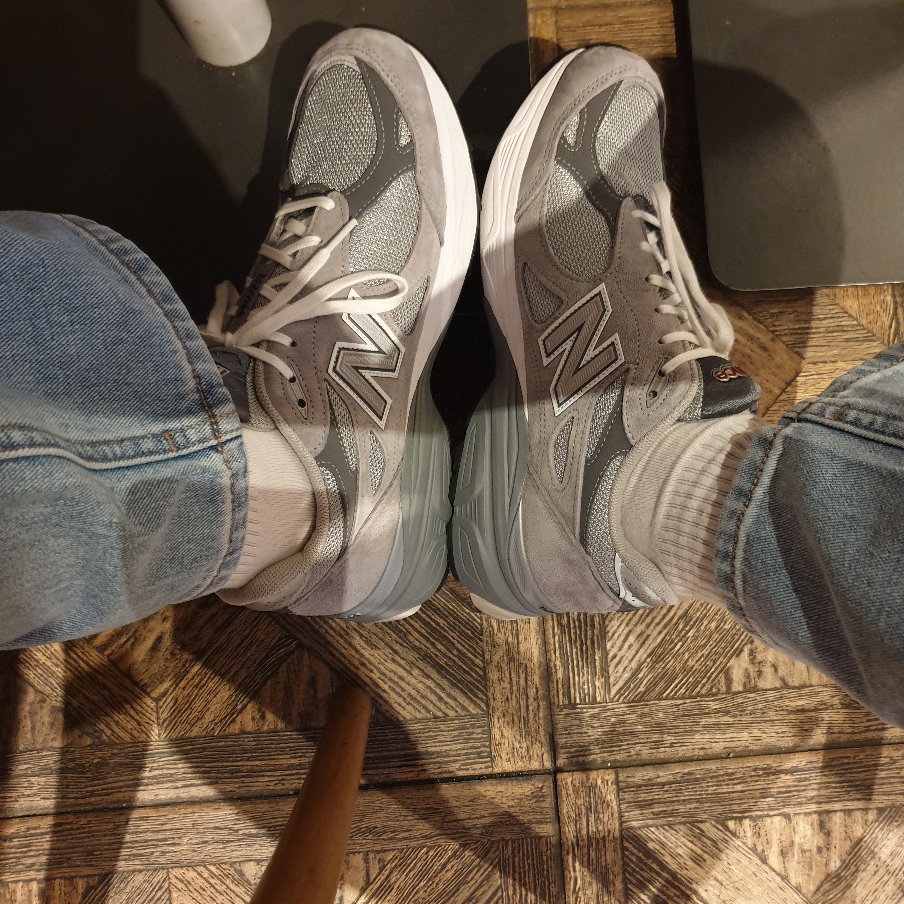 New Balance 990v3 Made in USA Grey - D Standard 착용 스타일 - 1