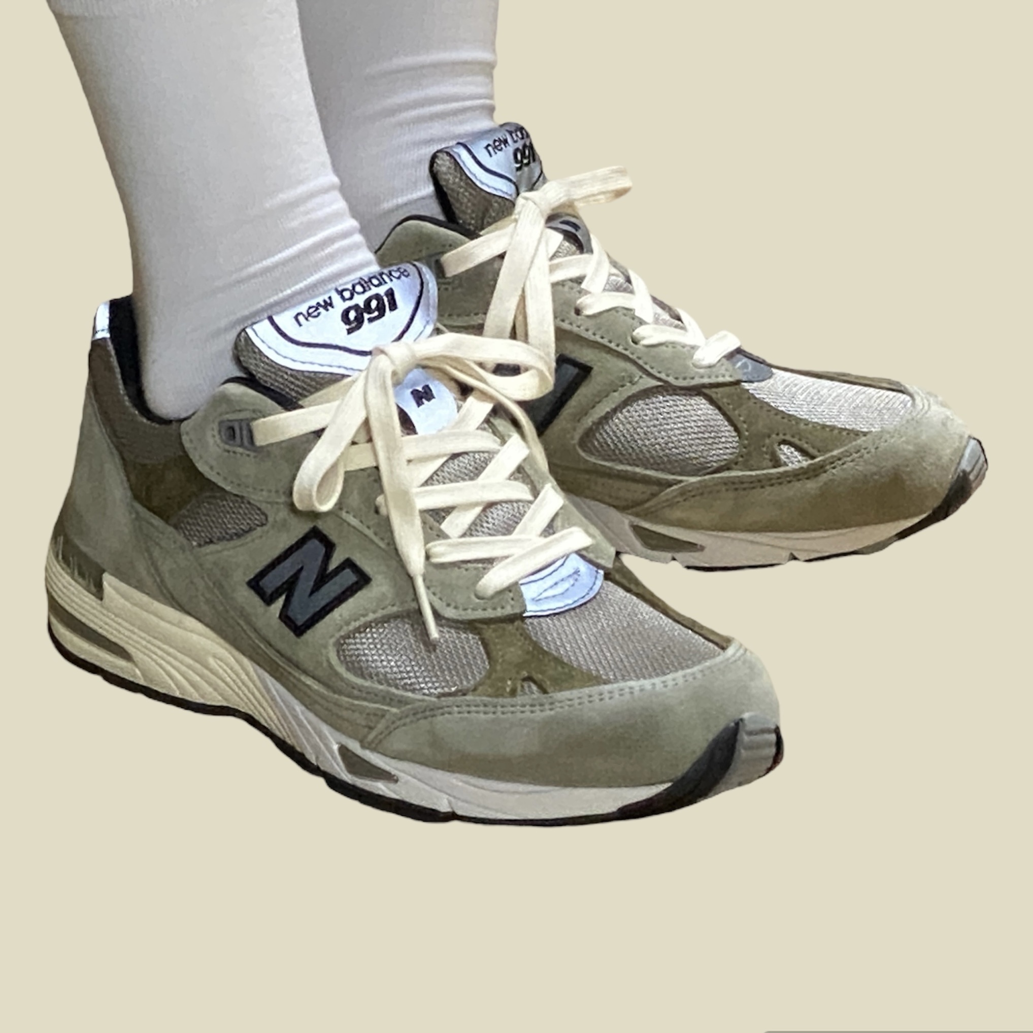 (W) New Balance x JJJJound 991 Made in UK Grey 착용 스타일