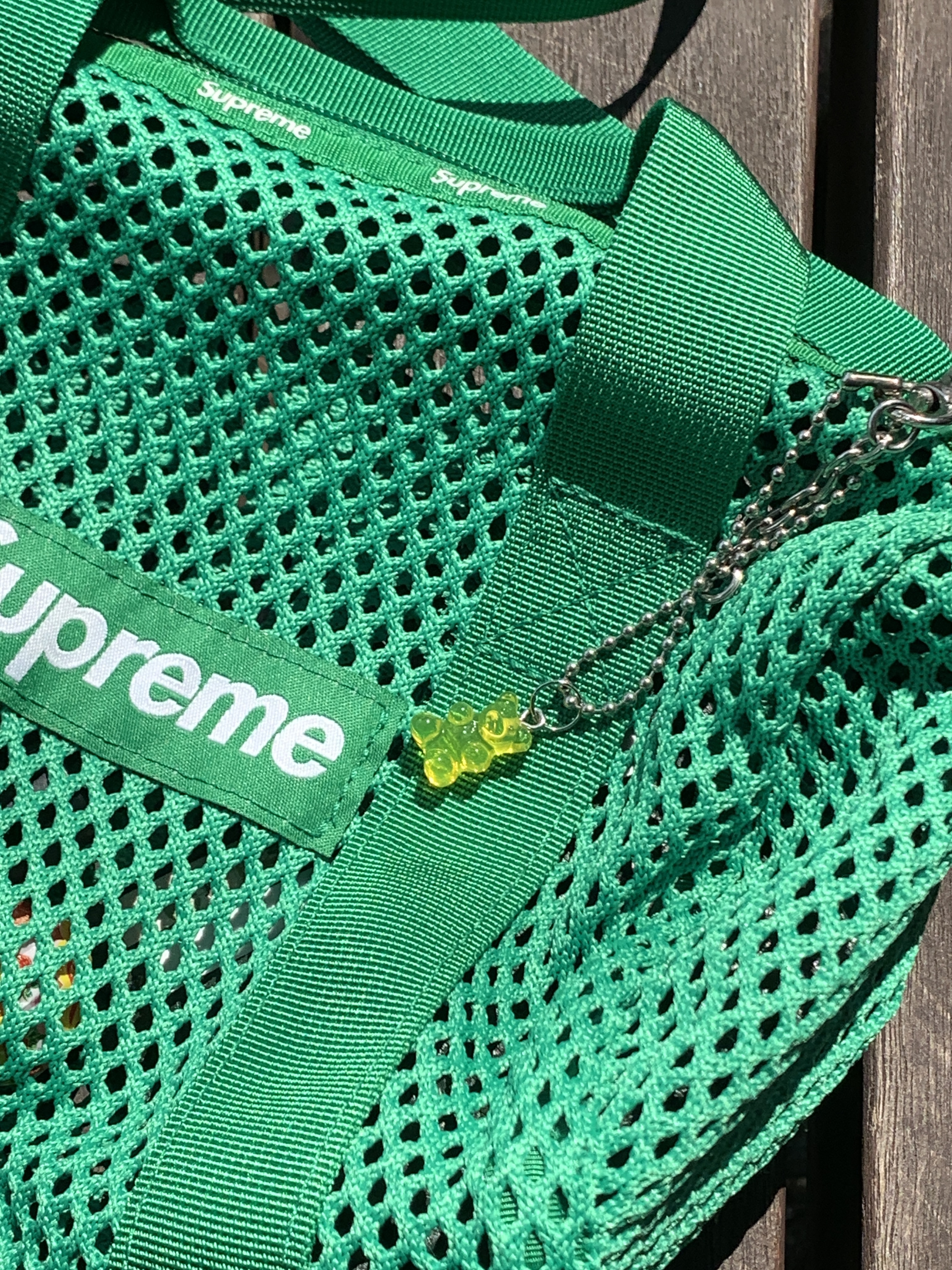 Stussy x Martine Rose Collage Pigment Dyed T-Shirt Black, Supreme Mesh Mini Duffle Bag Green - 23SS 착용 스타일 - 5