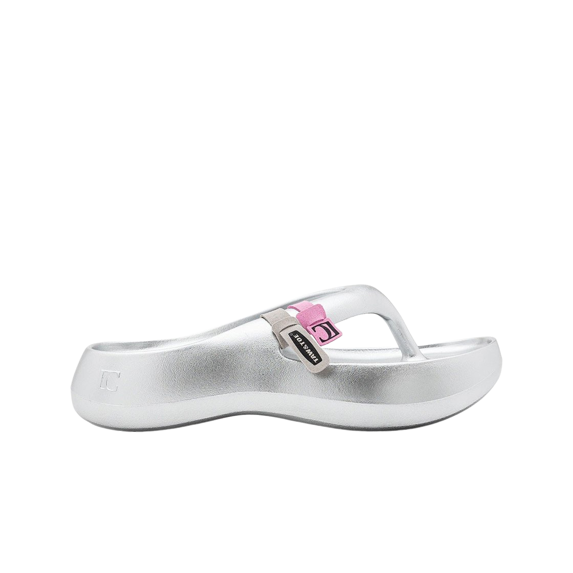 토앤토 x 로우 클래식 플랫폼 플립 플랍 실버(Taw&Toe x Low Classic Platform Flip Flop Silver)