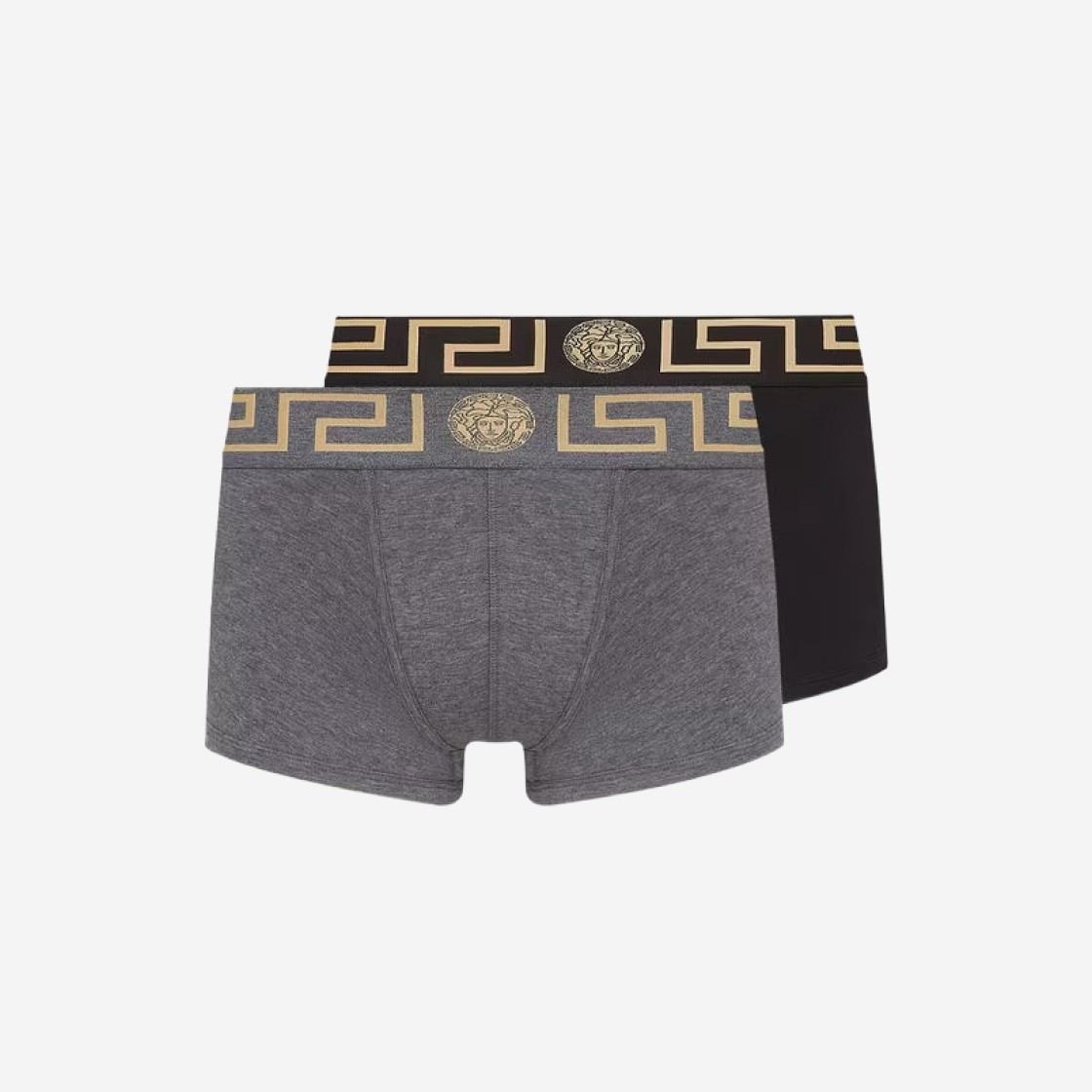 Versace Greca Border Trunks Gray Black (2 Pack) 상세 이미지 1