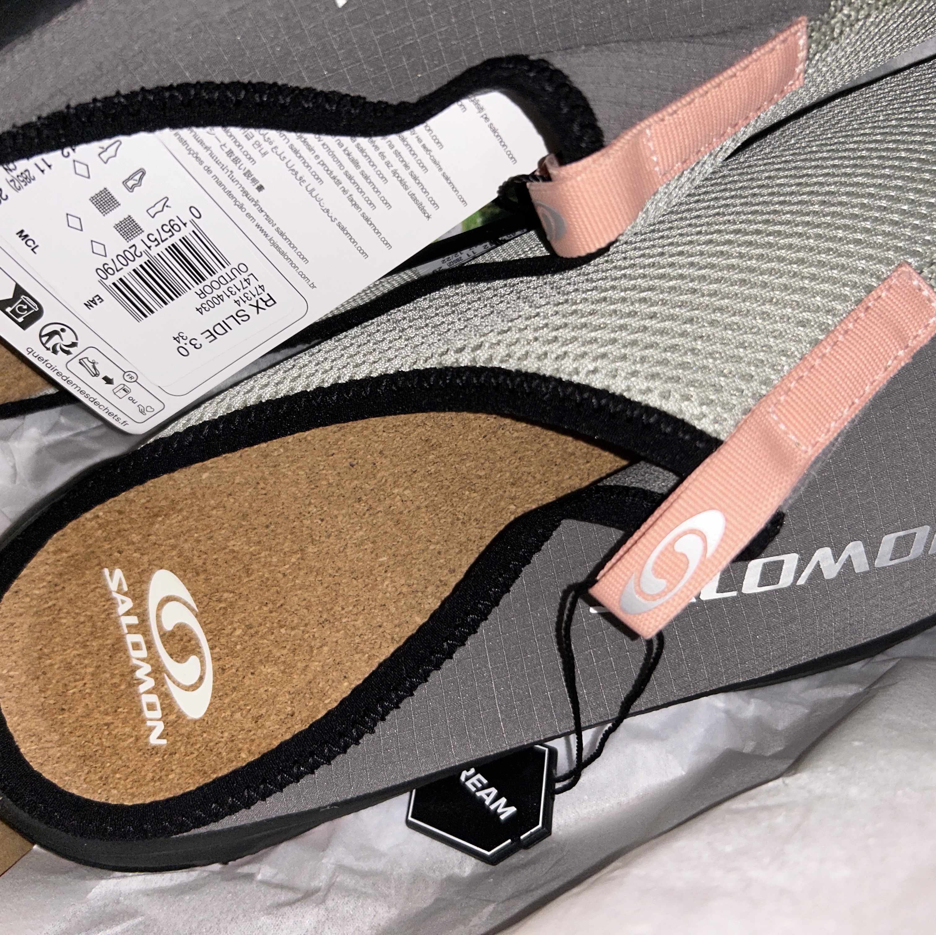 Salomon RX Slide 3.0 Pewter 착용 스타일