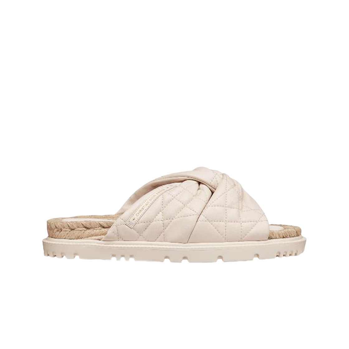 (W) 디올 D트위스트 슬라이트 까나쥬 램스킨 화이트((W) Dior Dtwist Slide Cannage Lambskin White) - 1