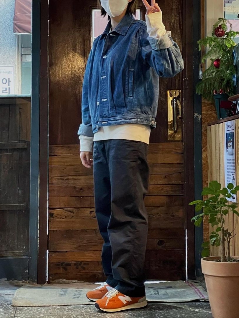Auralee Selvedge Light Denim Blouson Light Indigo - 22AW, (W) Auralee Selvedge Light Denim Blouson Indigo - 22SS 착용 스타일