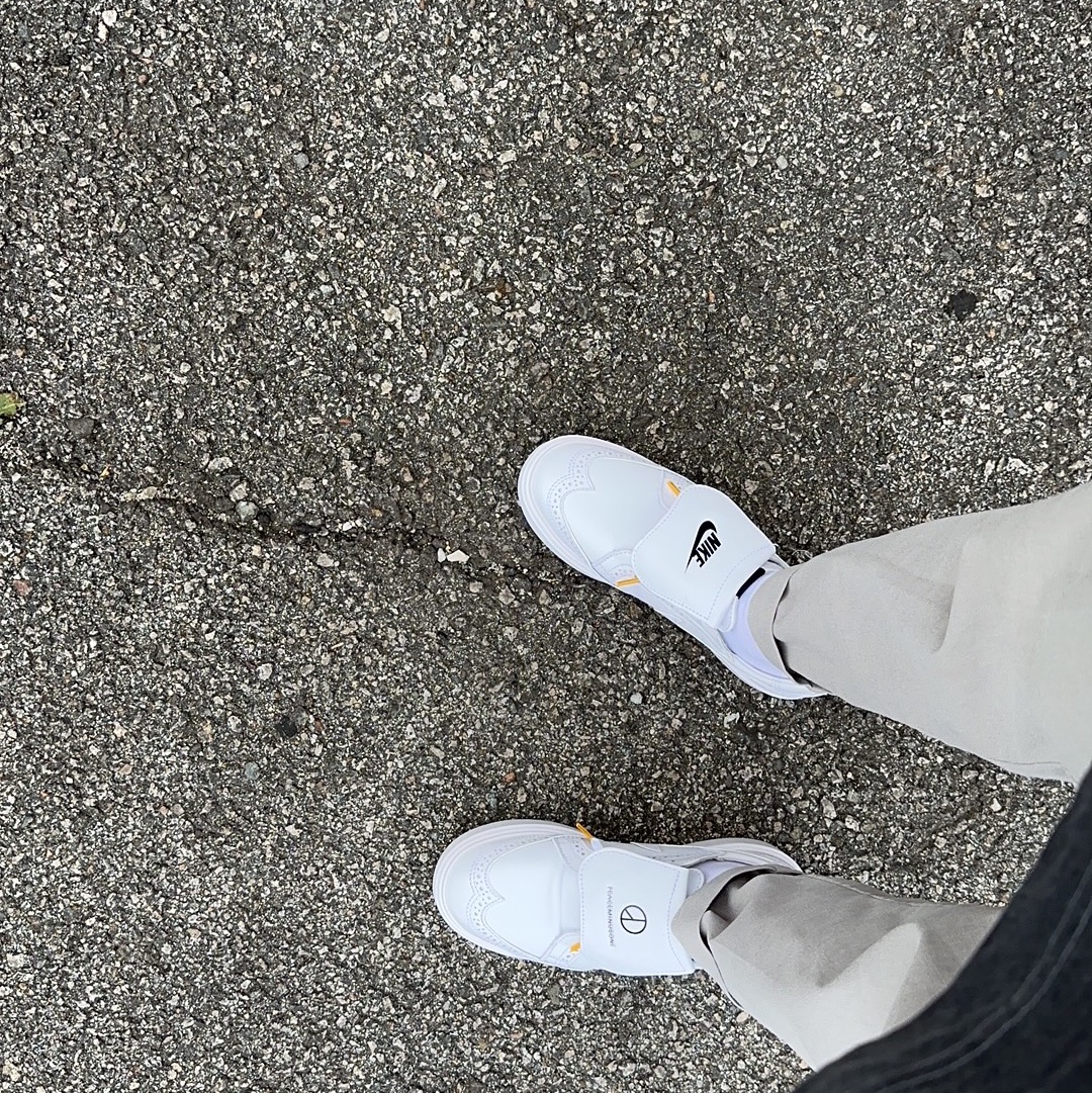 Nike x Peaceminusone Kwondo1 White 착용 스타일 - 1