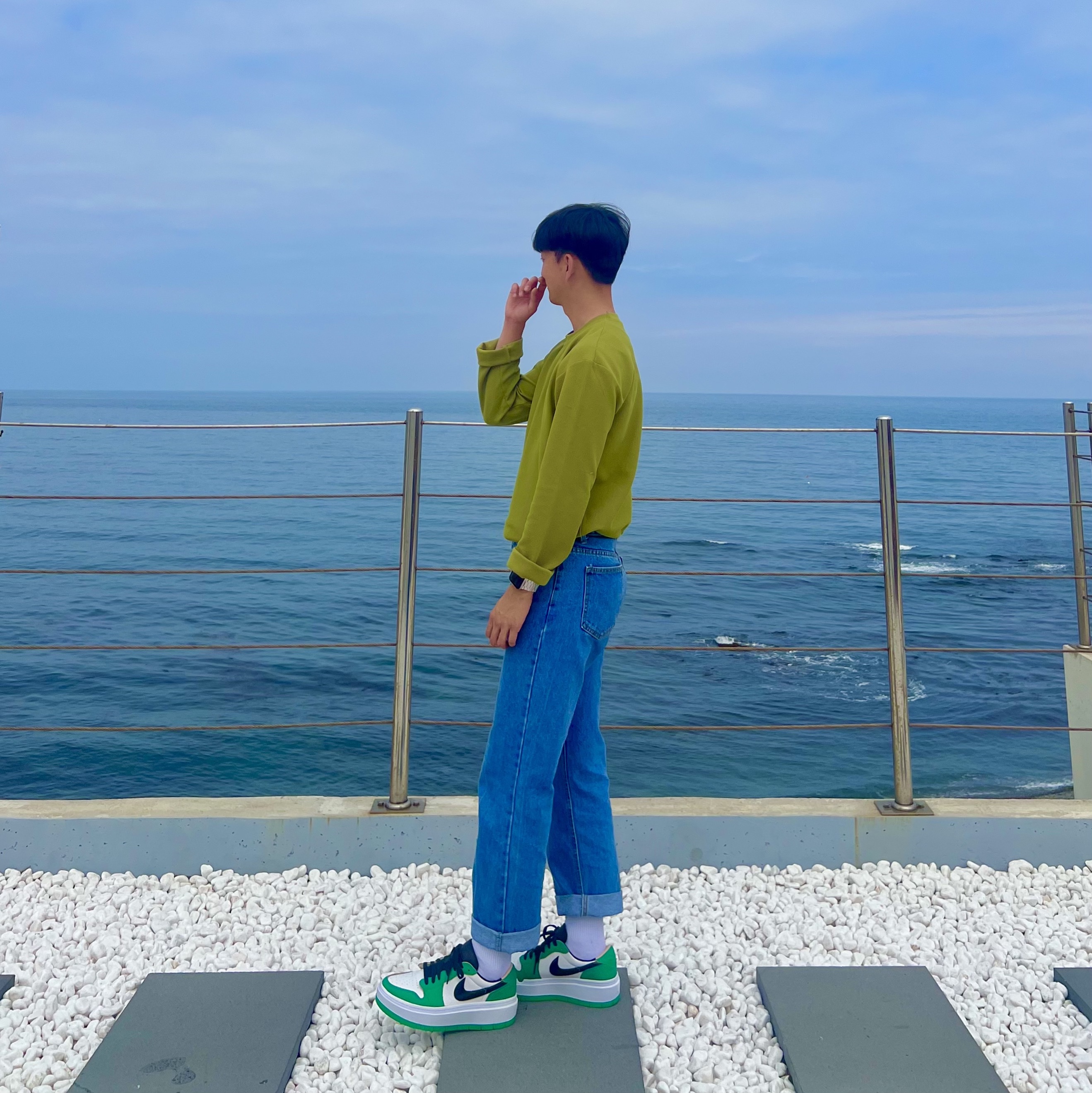 (W) Jordan 1 Elevate Low SE Lucky Green 착용 스타일