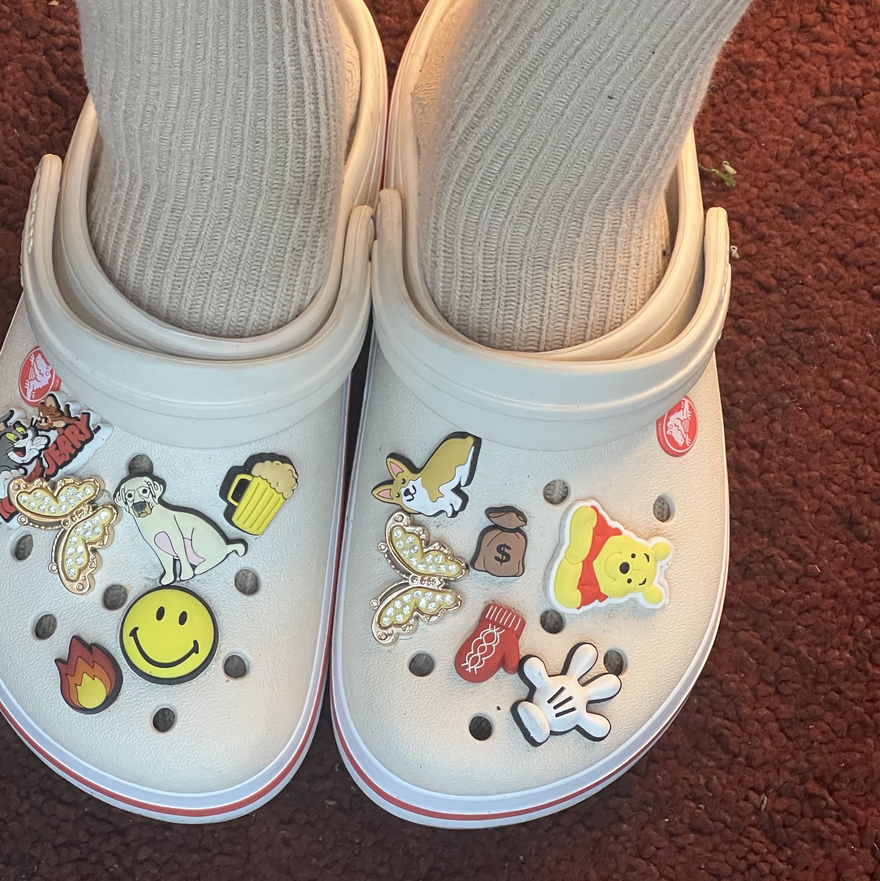 Crocs Crocband Clog Stucco Melon 착용 스타일