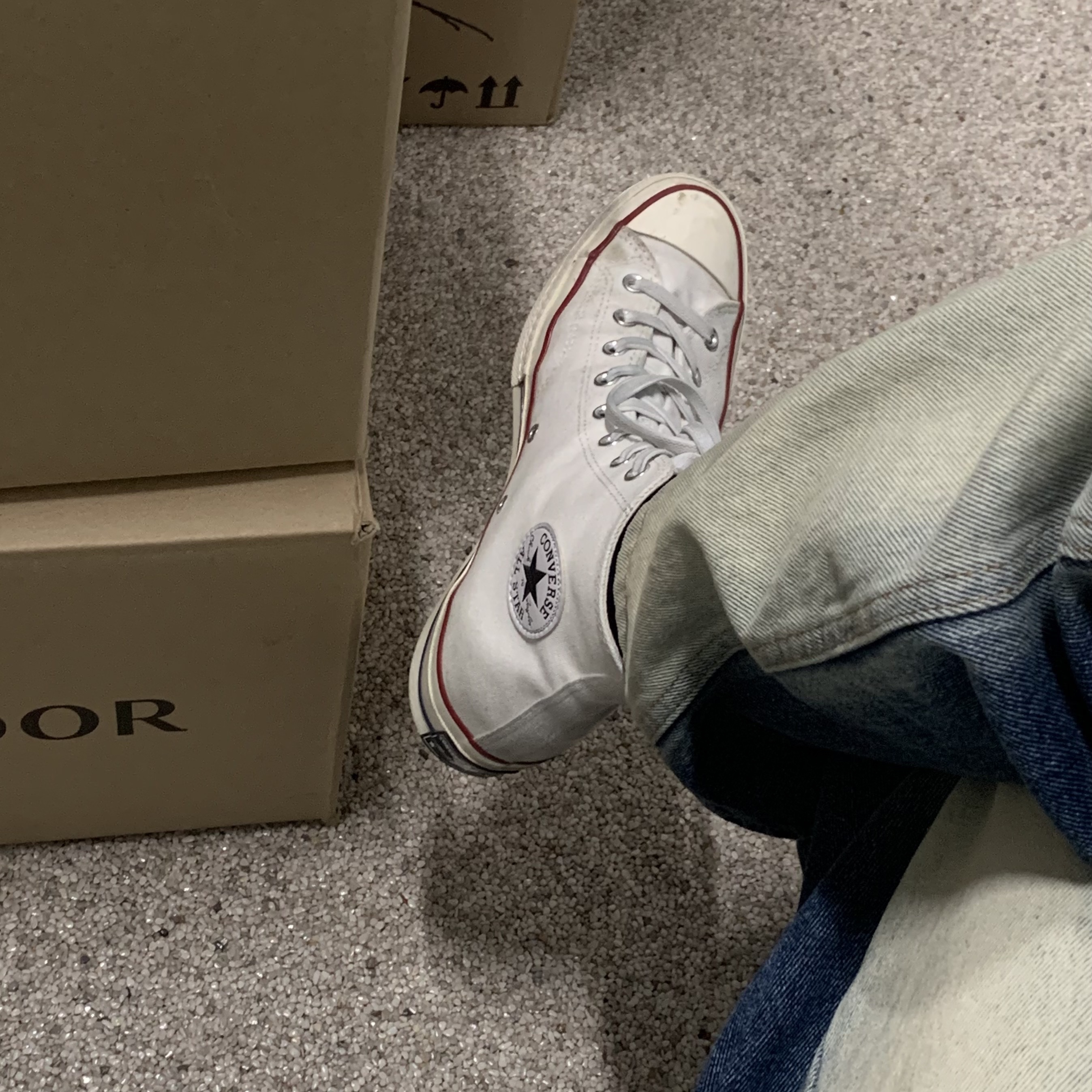 Converse Chuck 70 High Vintage Canvas White 착용 스타일 - 4