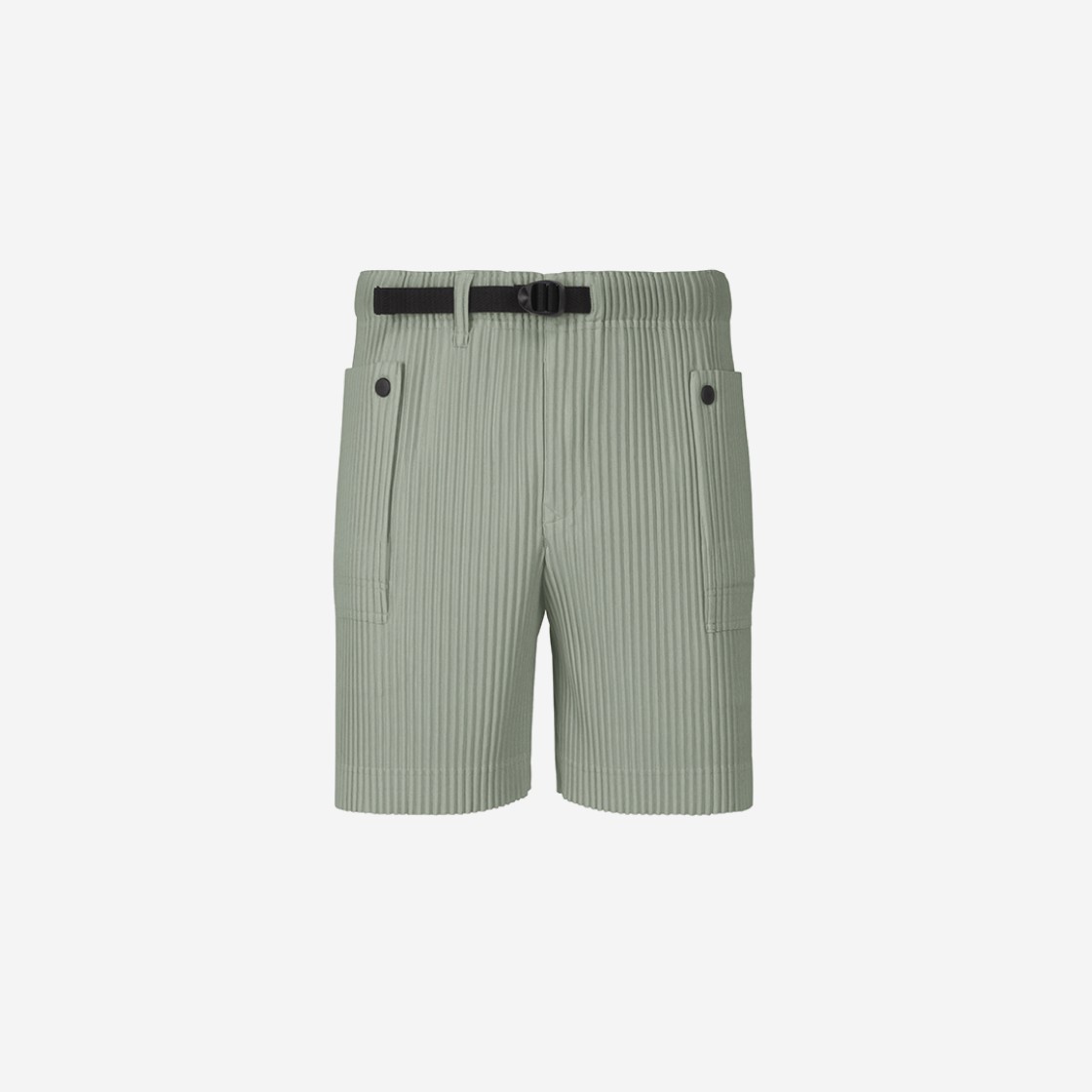 Homme Plisse Issey Miyake Flip Shorts Moss Gray 상세 이미지 1